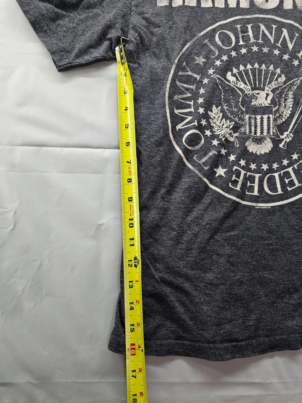 Ramones Band Tee Shirt Unisex M Gray Vintage Logo 2017 Licensed Punk Rock