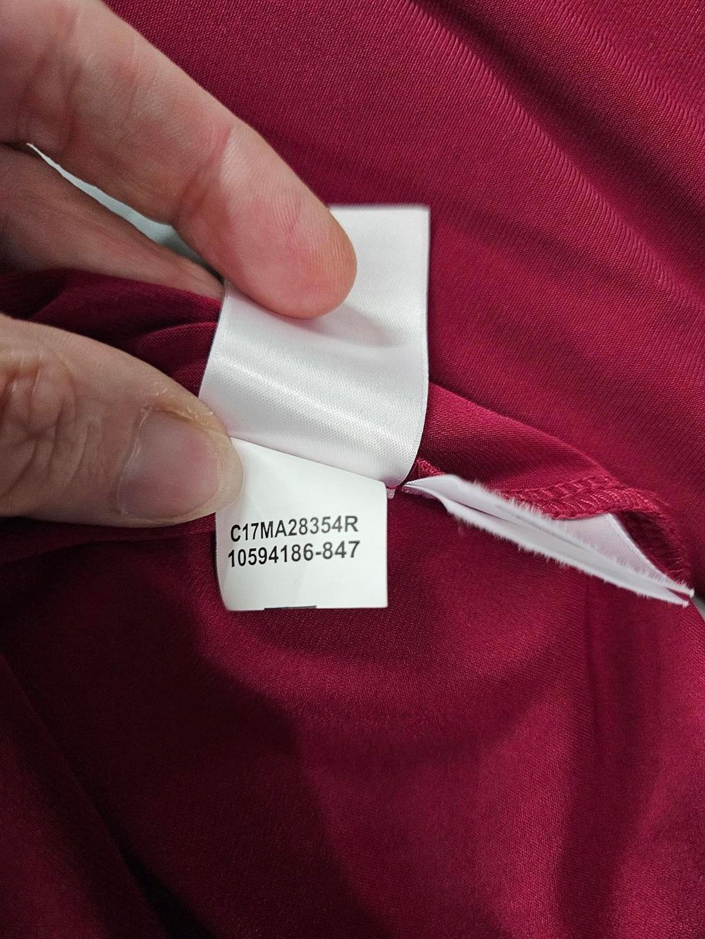 Anne Klein Burgundy Faux Wrap Top Gold Tree Accent Long Sleeve Women's Large