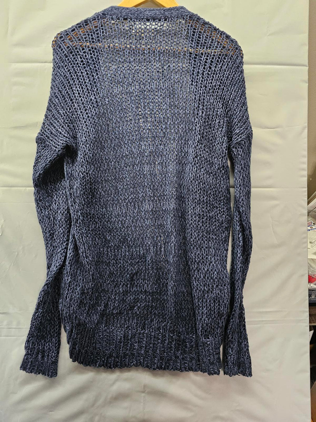 Hollister Navy Blue Open Knit Button Cardigan Sweater Women’s XS/S