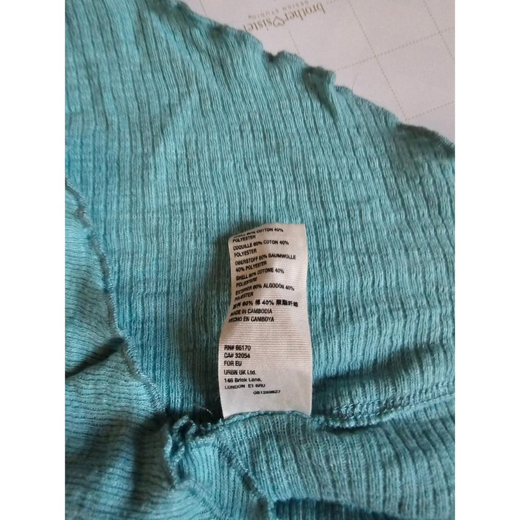 We The Free Free People Turquoise Tank Top Small Button Front