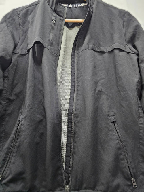 Adidas Black Full Zip Track Jacket Men's Medium Lightweight Mesh Lined Windbreak