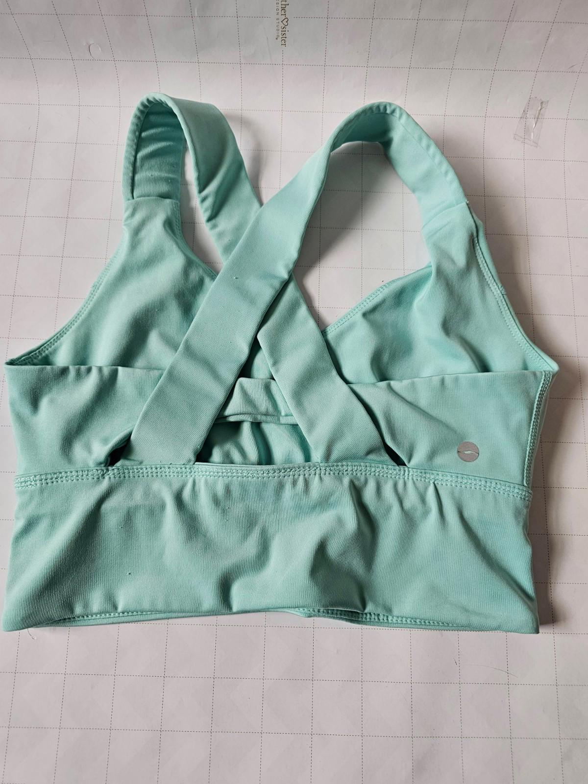 Avia Women's Sports Bra S Mint Green Crossback Racerback Activewear
