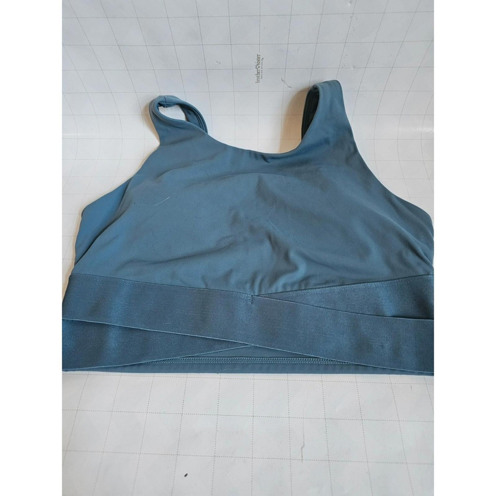 JoyLab Womens Sports Bra M Blue Stretch Racerback Activewear