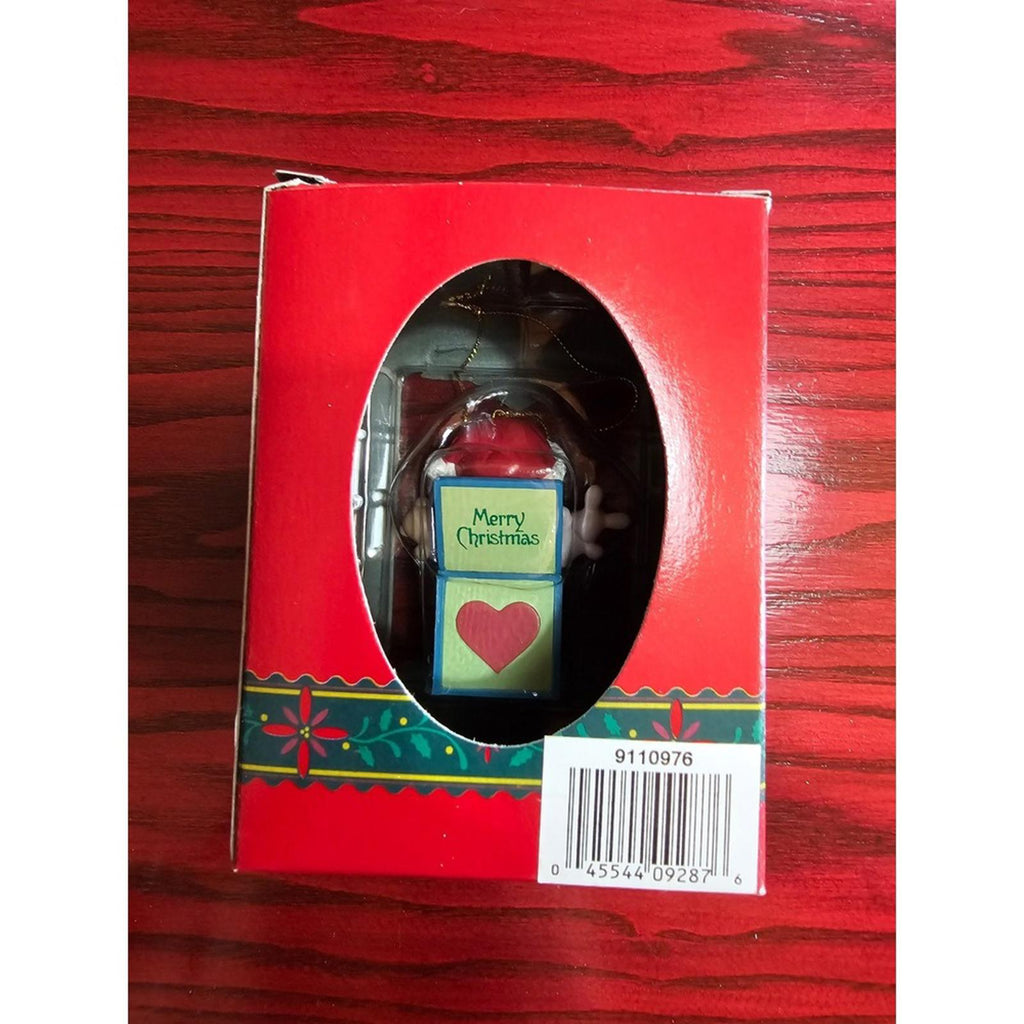 1992 Lustre Fame Traditions Santa Jack In The Box Ornament 3in With Box