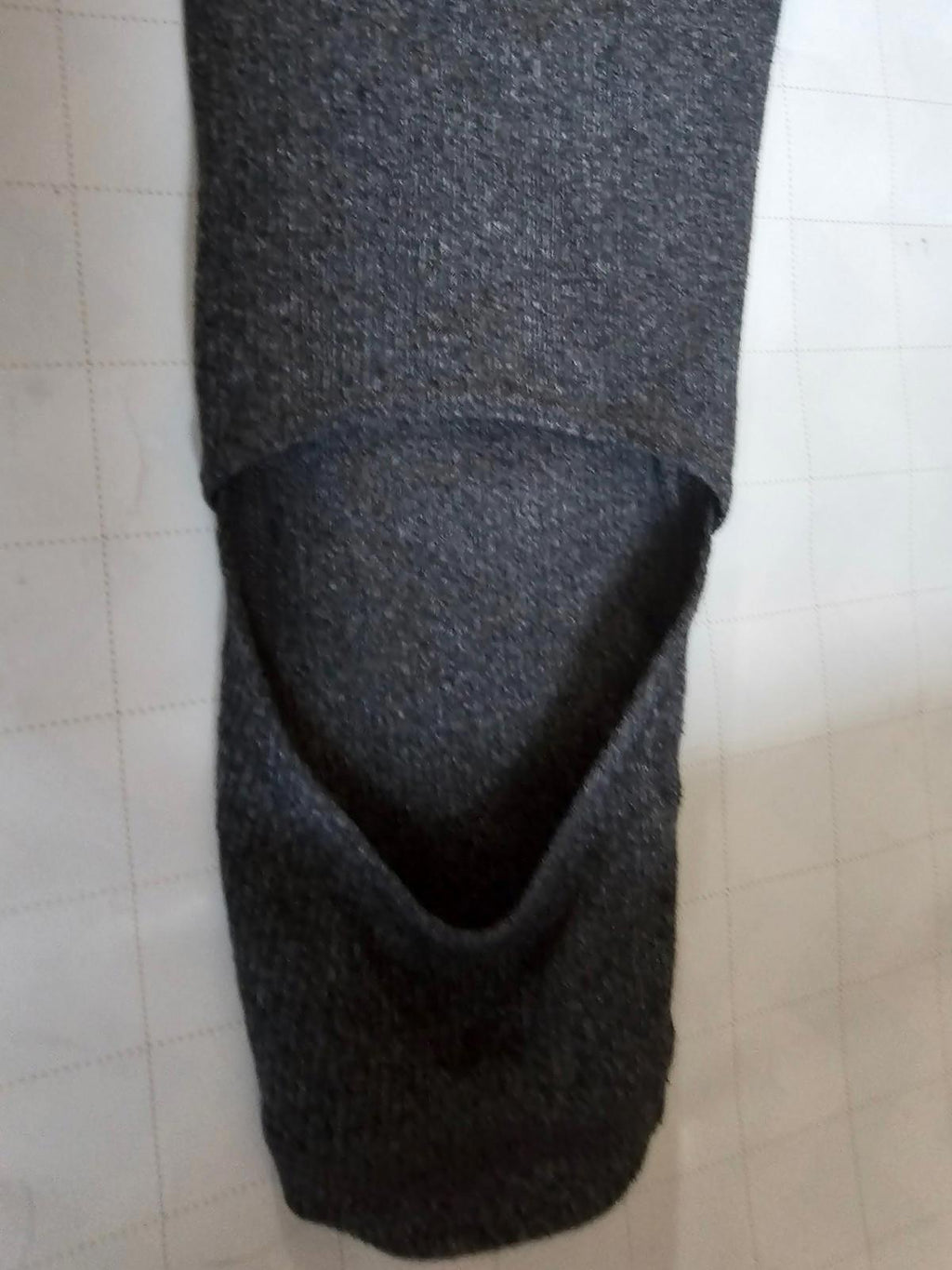 Zella Gray Heathered Stirrup Leggings Large Wide Waistband Stretch Activewear