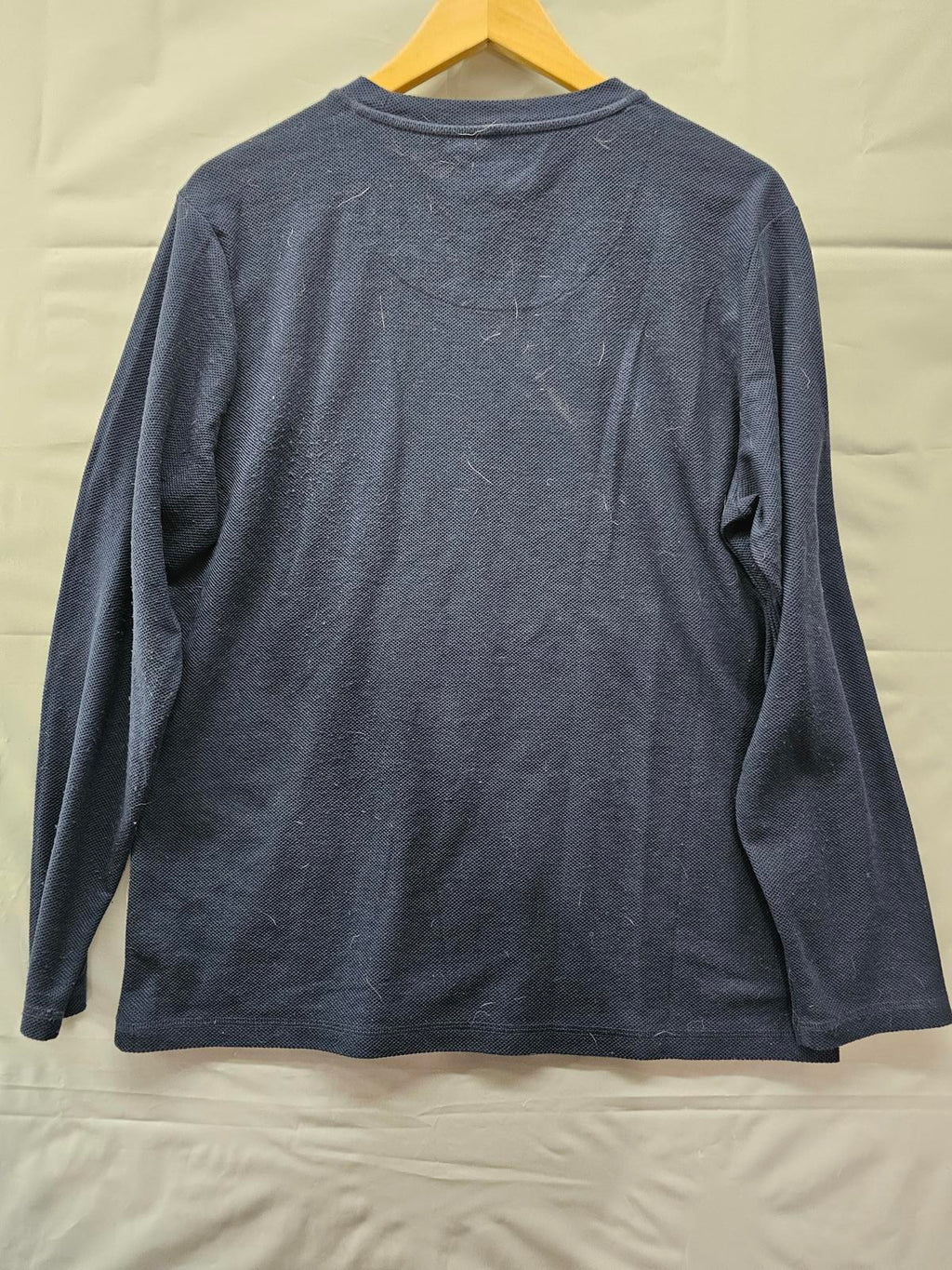 Tommy Bahama Navy Blue Long Sleeve Waffle Knit Pullover Crewneck Men’s Medium