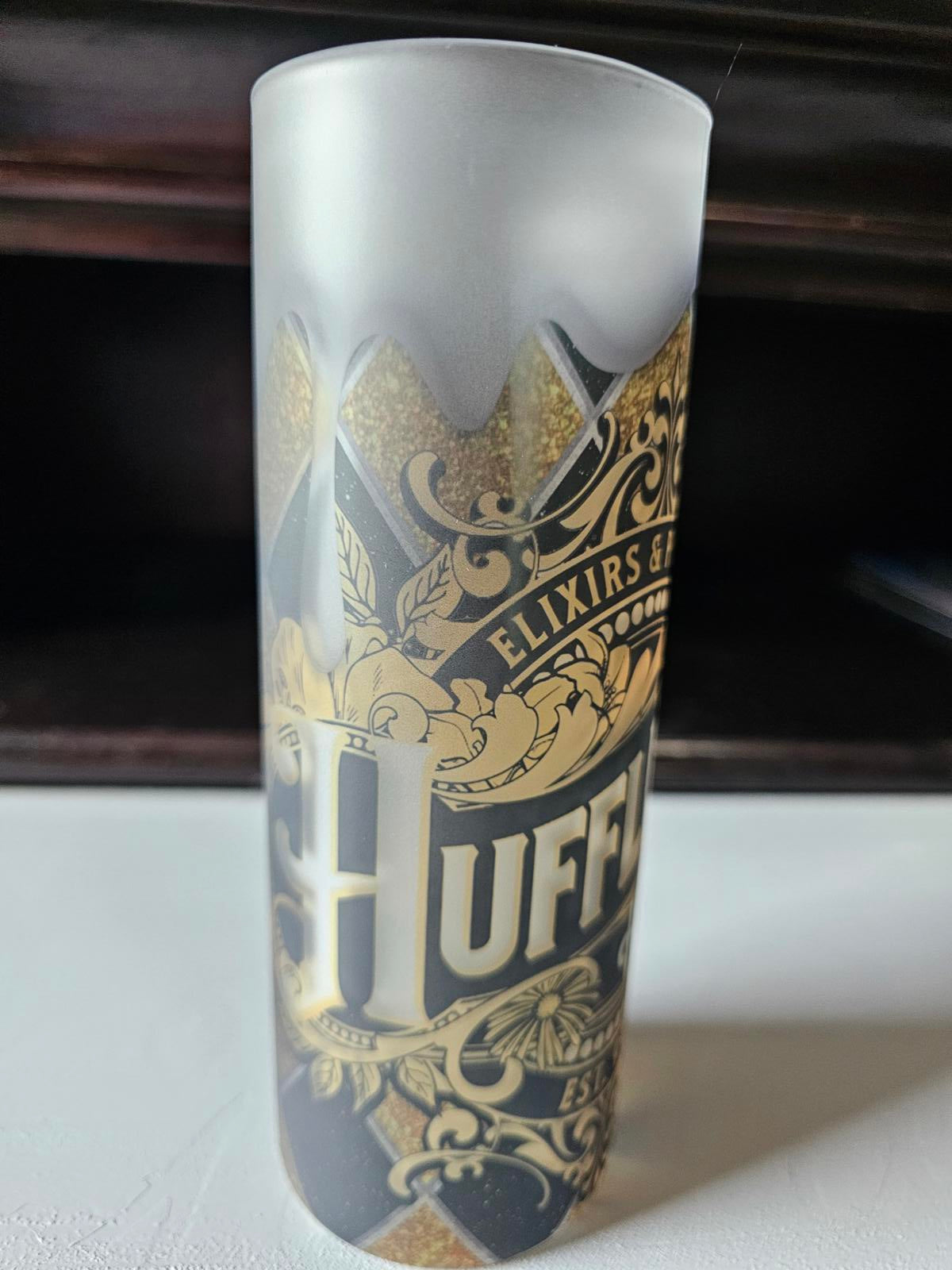 17oz Custom Hufflepuff Frosted Glass Tumbler – Hogwarts Elixirs & Potions