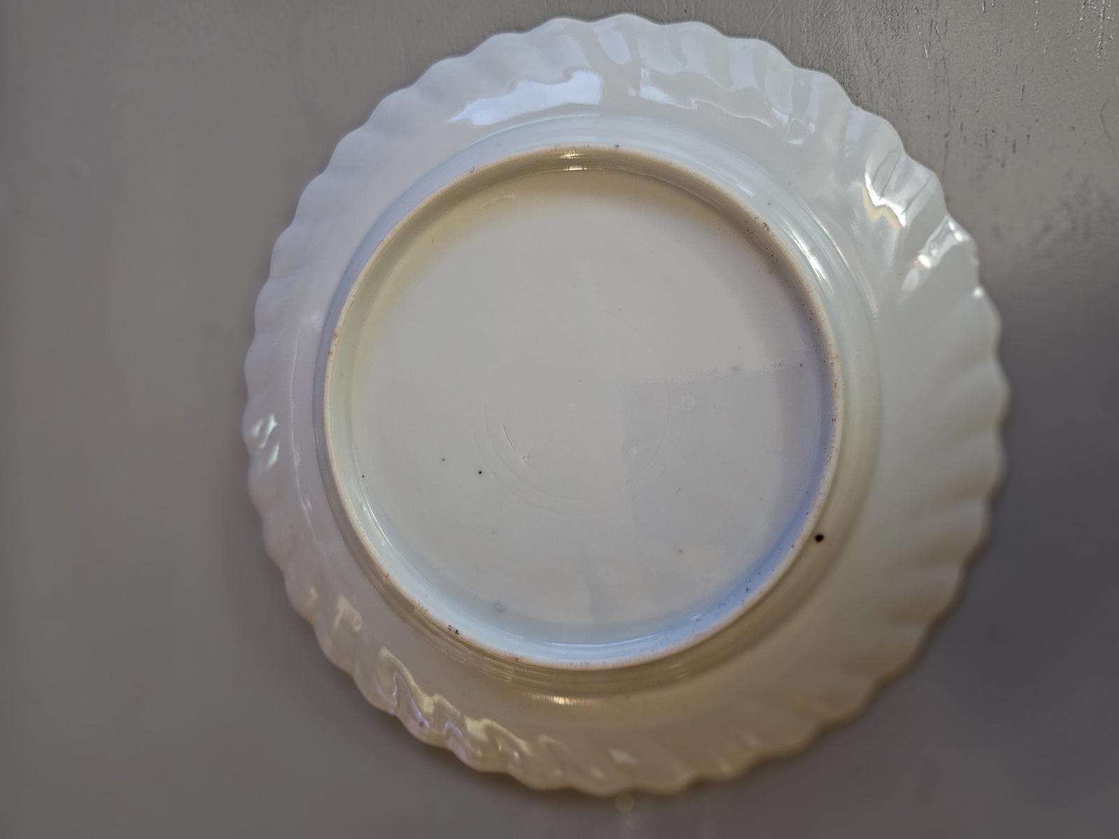 Vintage Japanese Decorative Plate 7in Hand Painted Geisha Scene Floral Rim