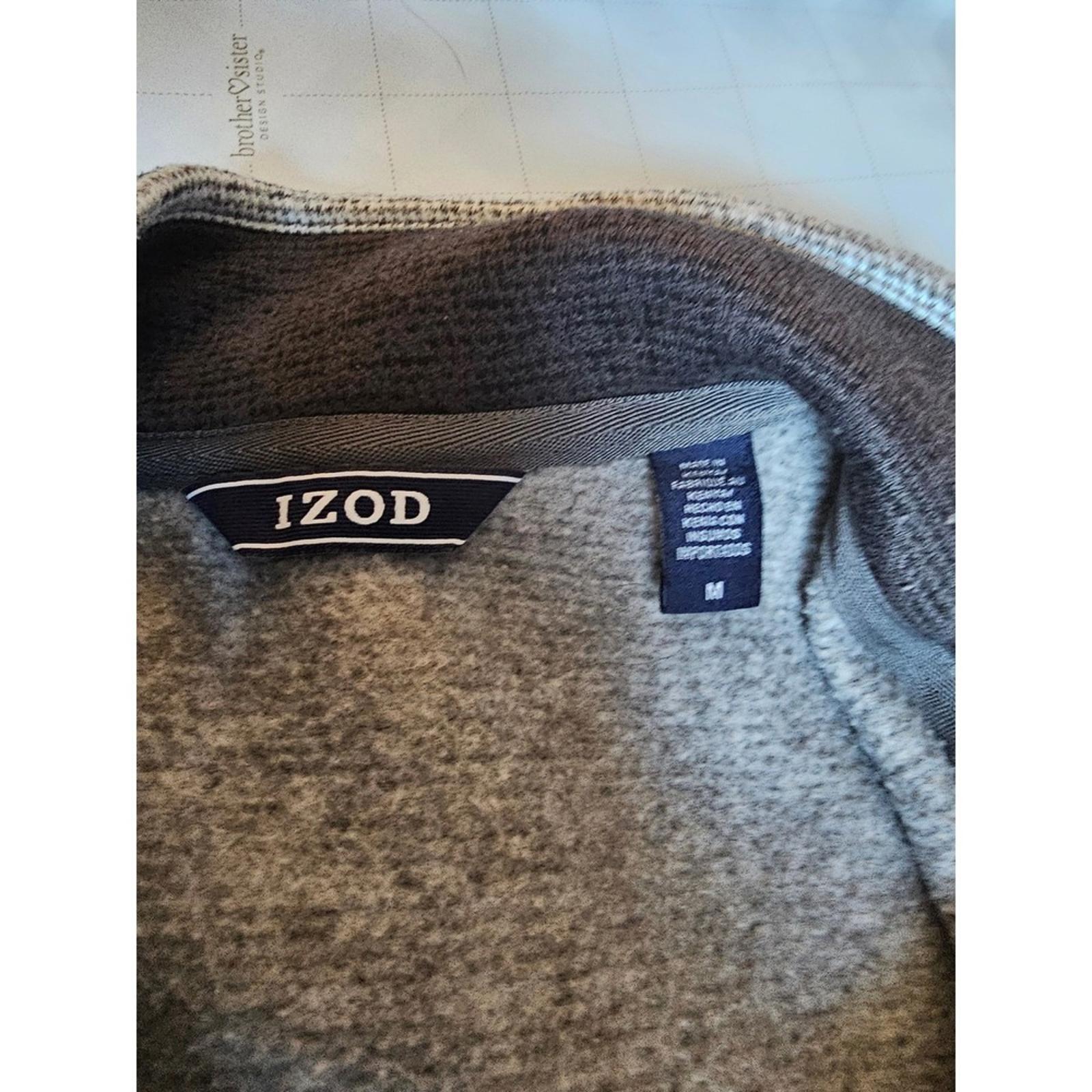 IZOD Mens Gray Vest Zip Up Cozy Layering Essential