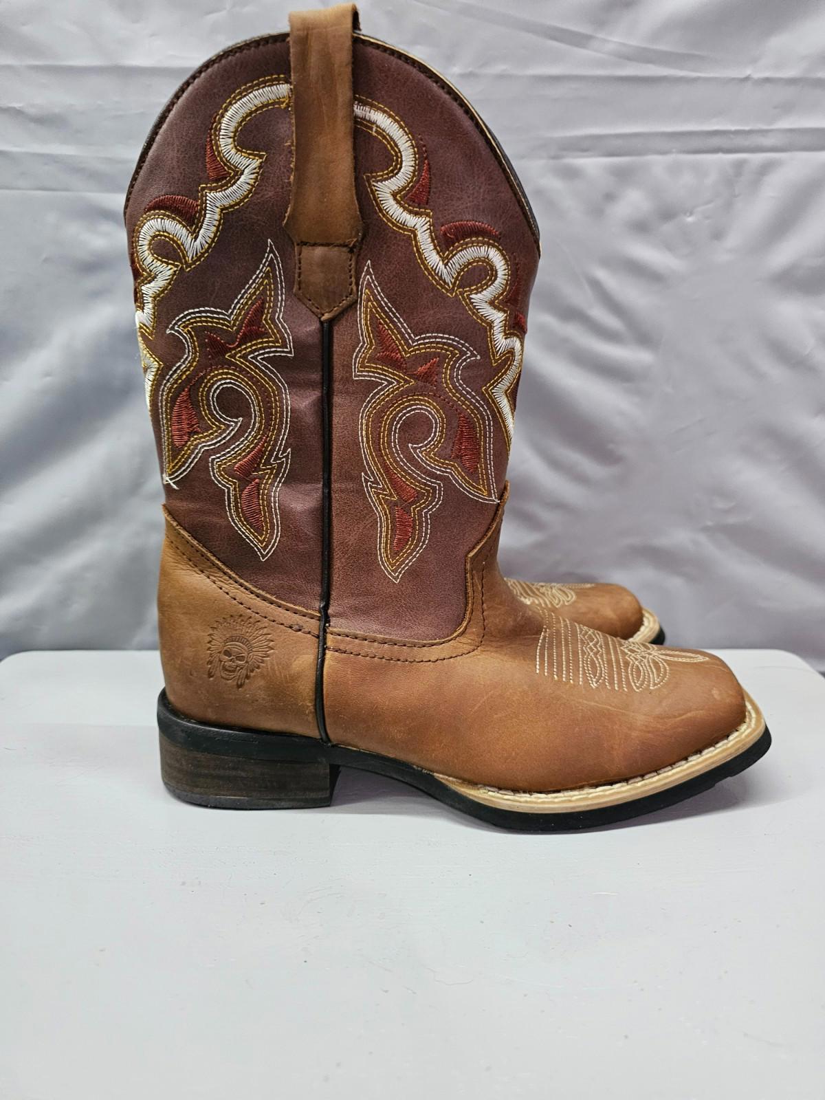 Ranger’s Boots Men’s Western Cowboy Boots Brown Leather Size ~8.5” Sole