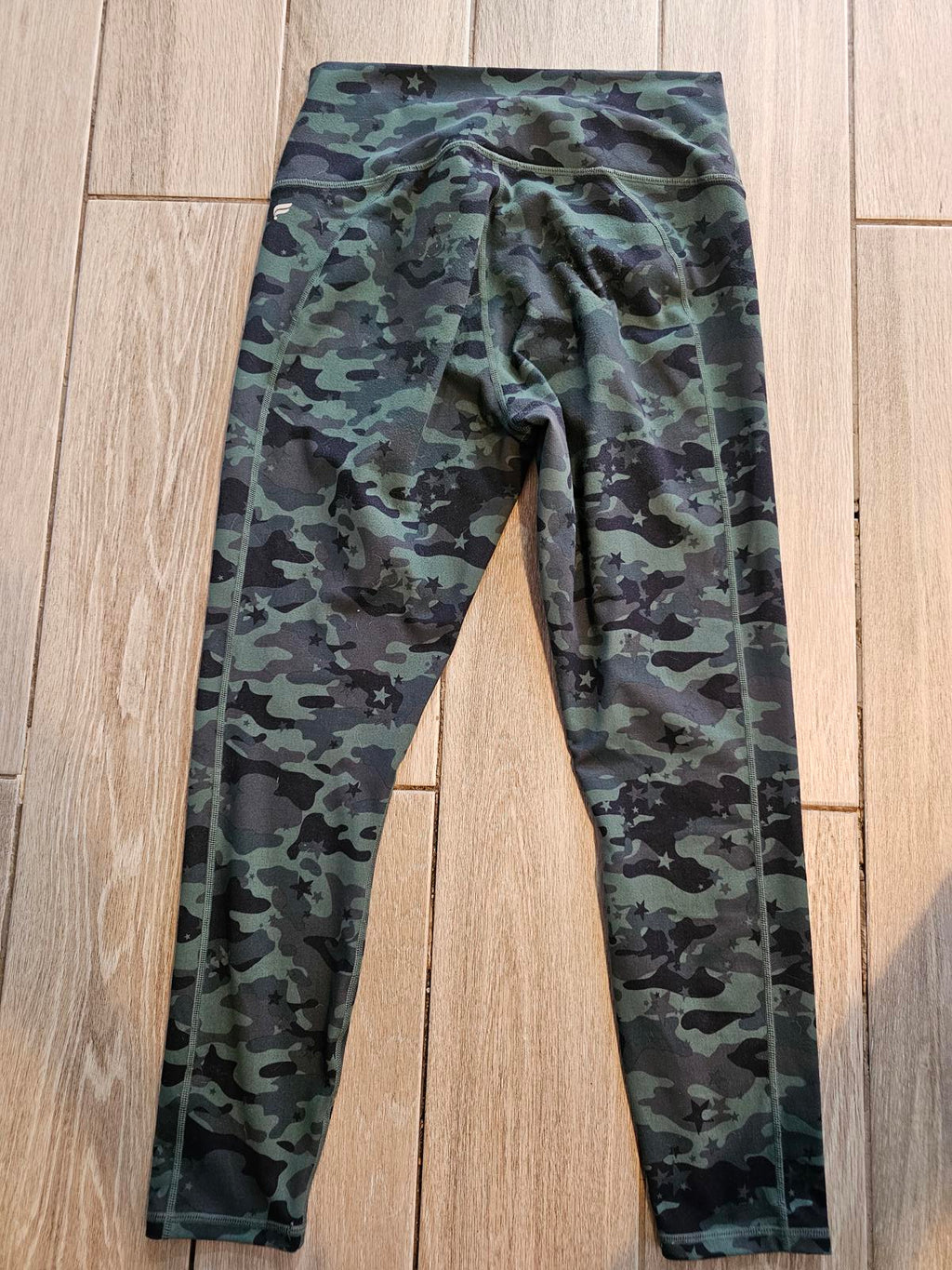 Fabletics PowerHold Camo Star Print Leggings Medium High Waist