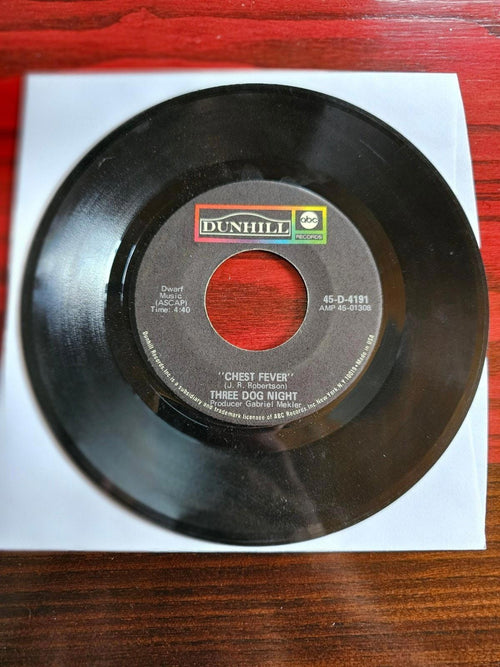 45 RPM Record: Three Dog Night – “One” / “Chest Fever” – Dunhill ABC – VG Condit