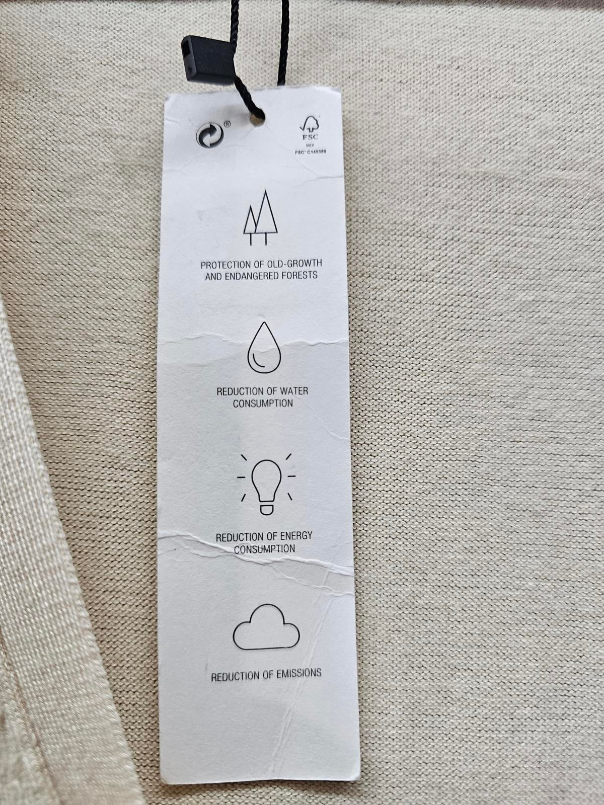 Zara Join Life Cream Cardigan Rhinestone Button Up Long Sleeve Sustainable XXL