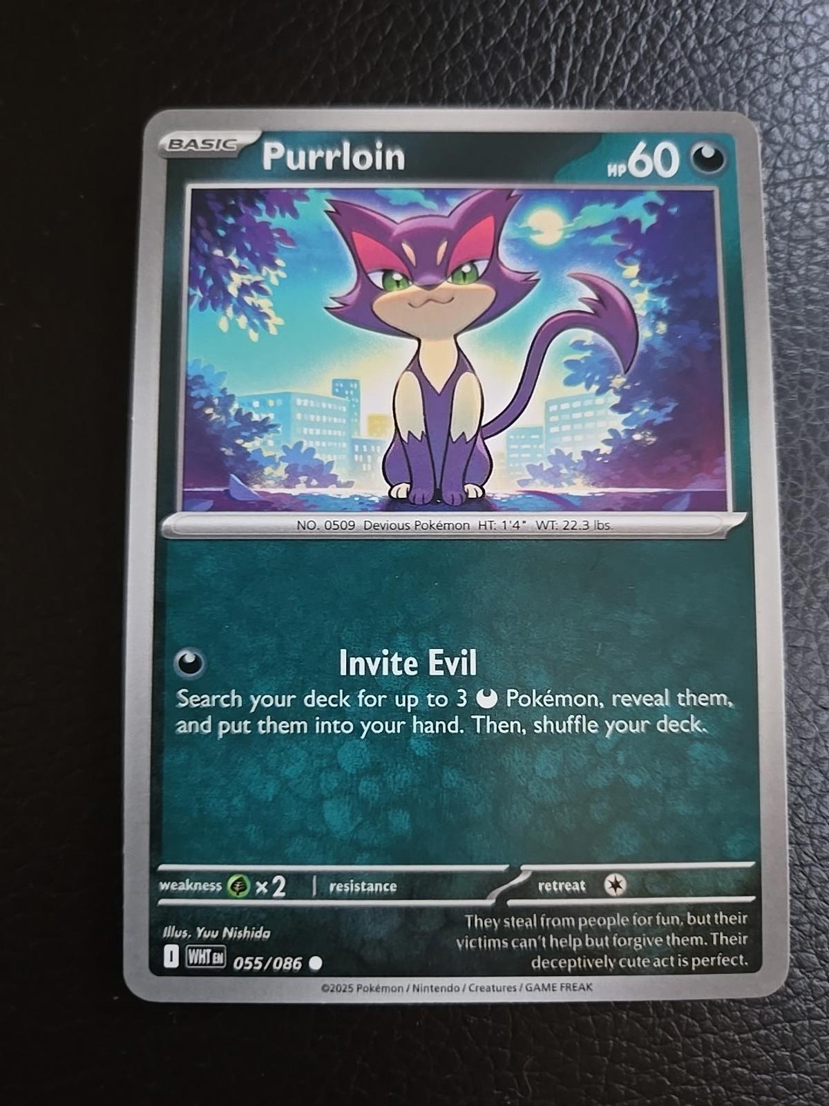 Purrloin - 055/086 - Common - Reverse Holo - Near Mint