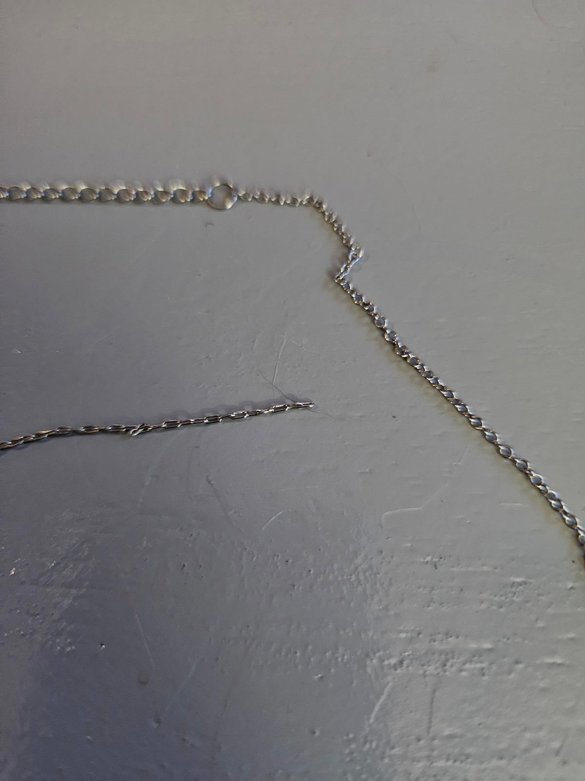 Silver Rhinestone Drop Necklace Broken Clasp Fixer Upper Sparkle Project