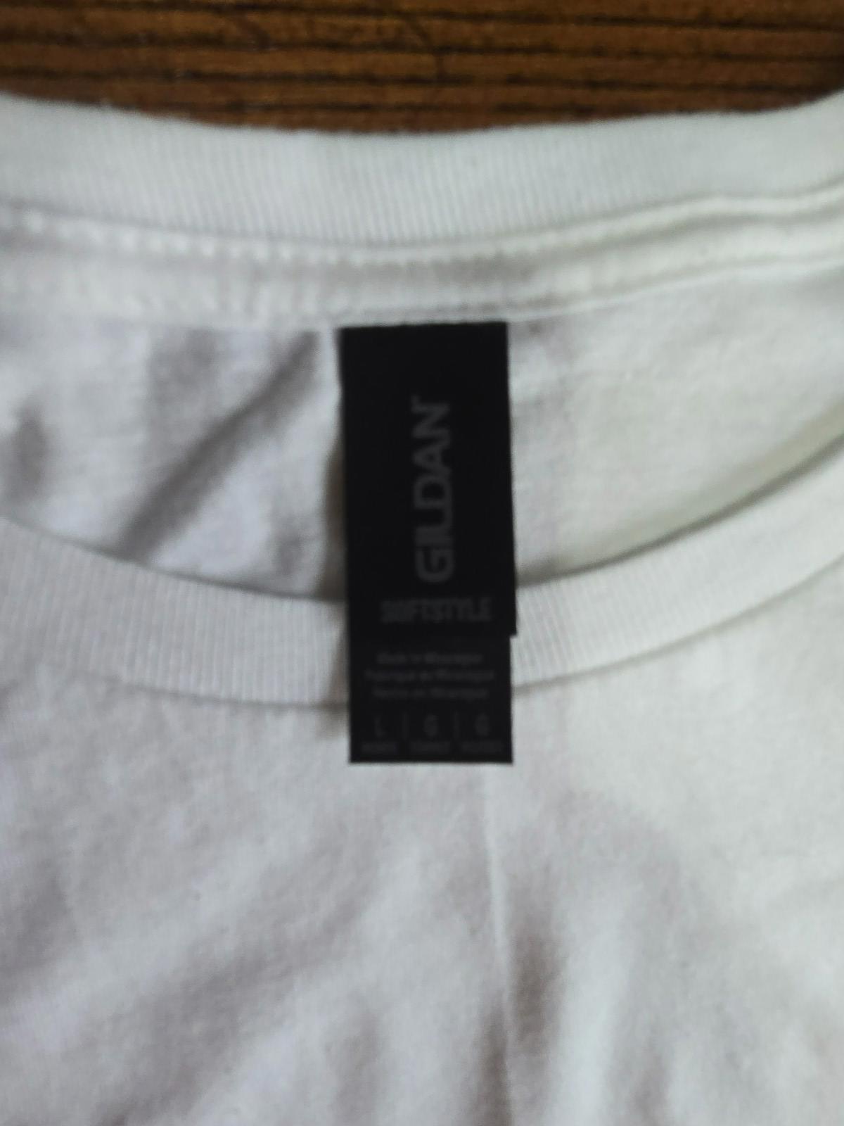 NEW Gildan Youth Softstyle White Cotton Tee Size L Blank Unisex Shirt