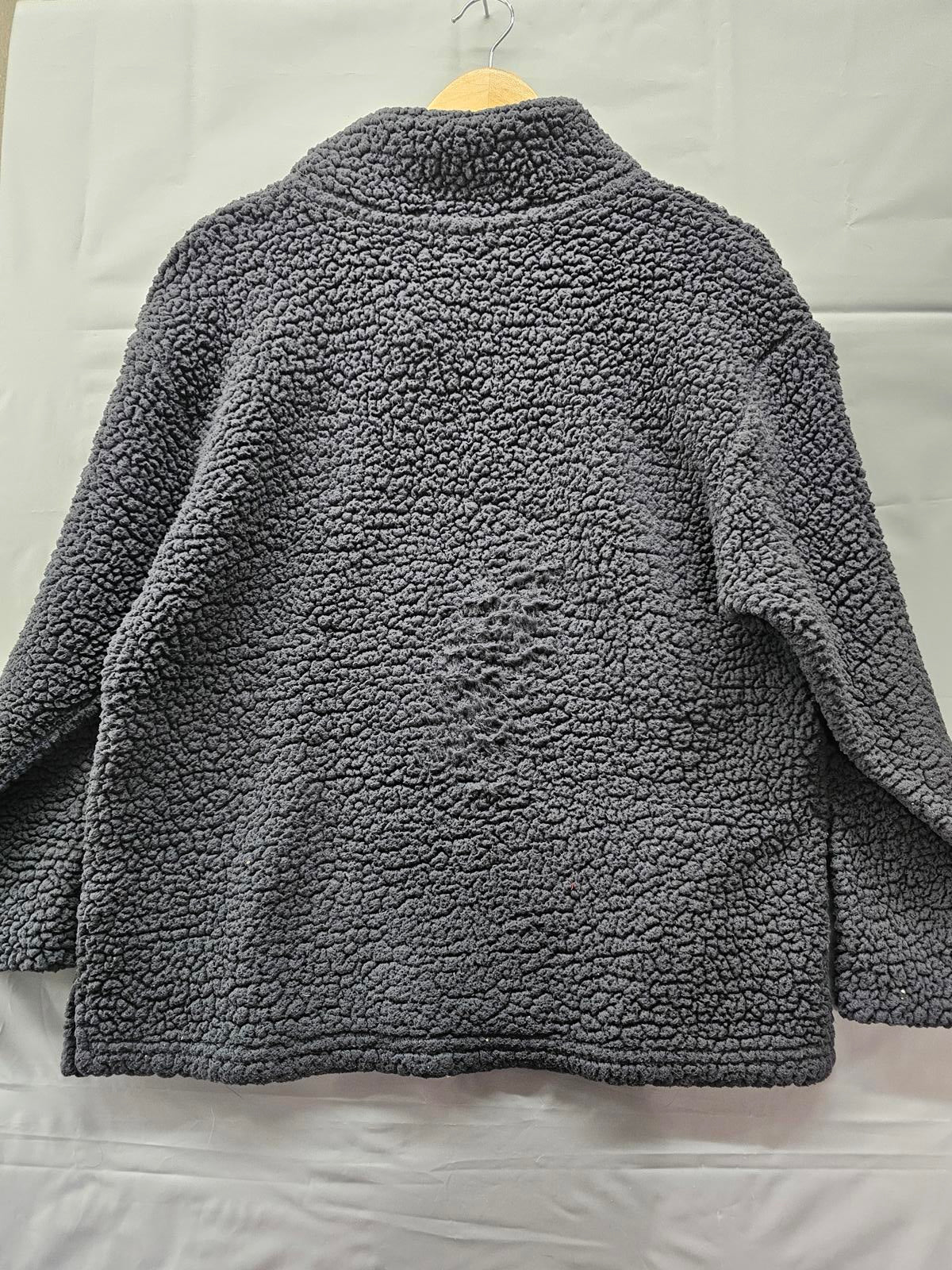 Victoria’s Secret PINK Gray Sherpa 1/4 Zip Pullover Sweatshirt Women’s Medium