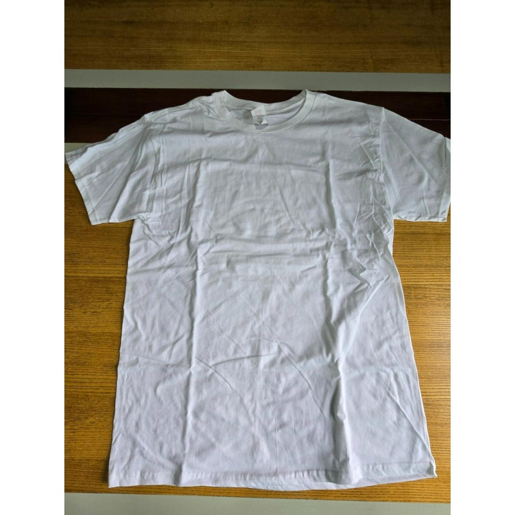 NEW Hanes White Crew Neck T Shirt Size M Mens Cotton Classic