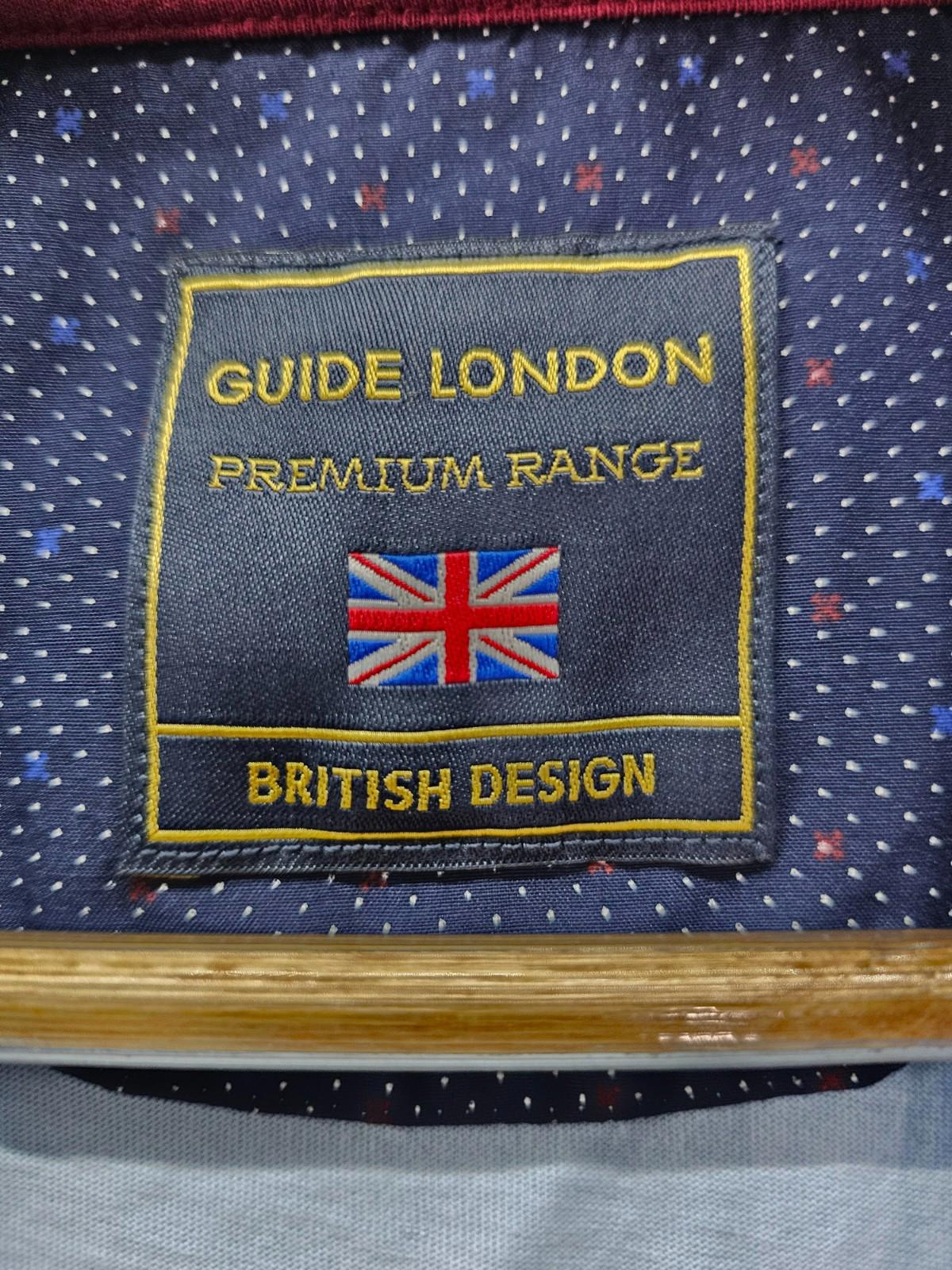 Guide London Premium Range Small Light Blue Polka Dot Accent Shirt Tee