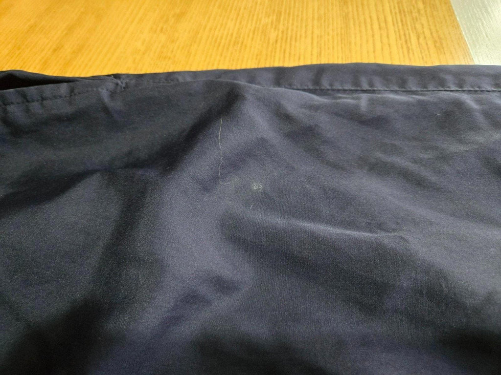 Jerzees Navy Activewear Pants Medium Lined Zip Ankle Pockets See Flaw