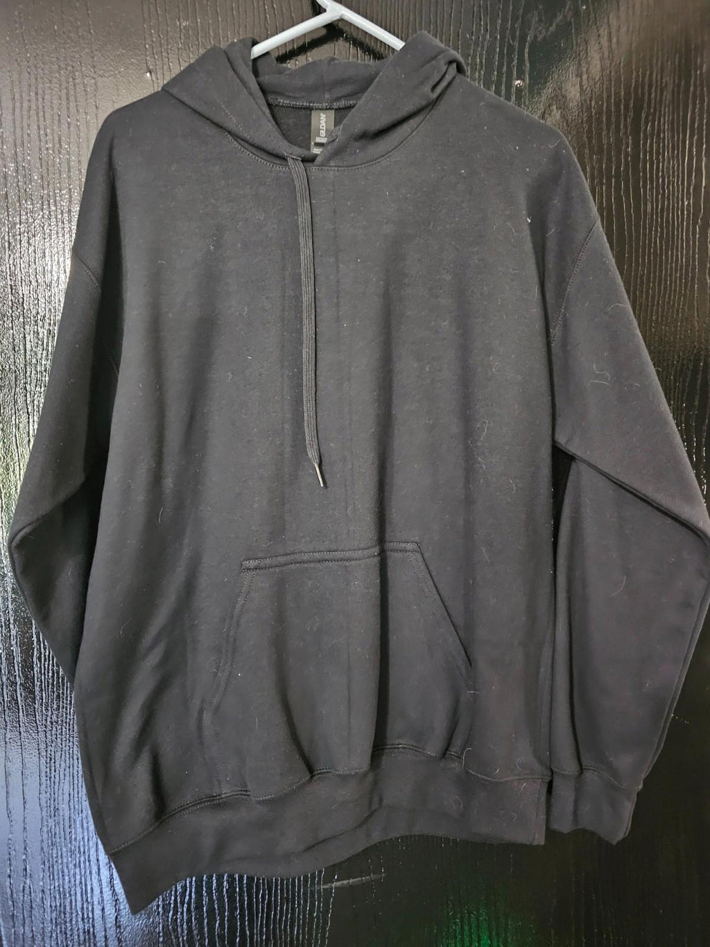Gildan Softstyle Black Hoodie M Midweight Pullover Mens New