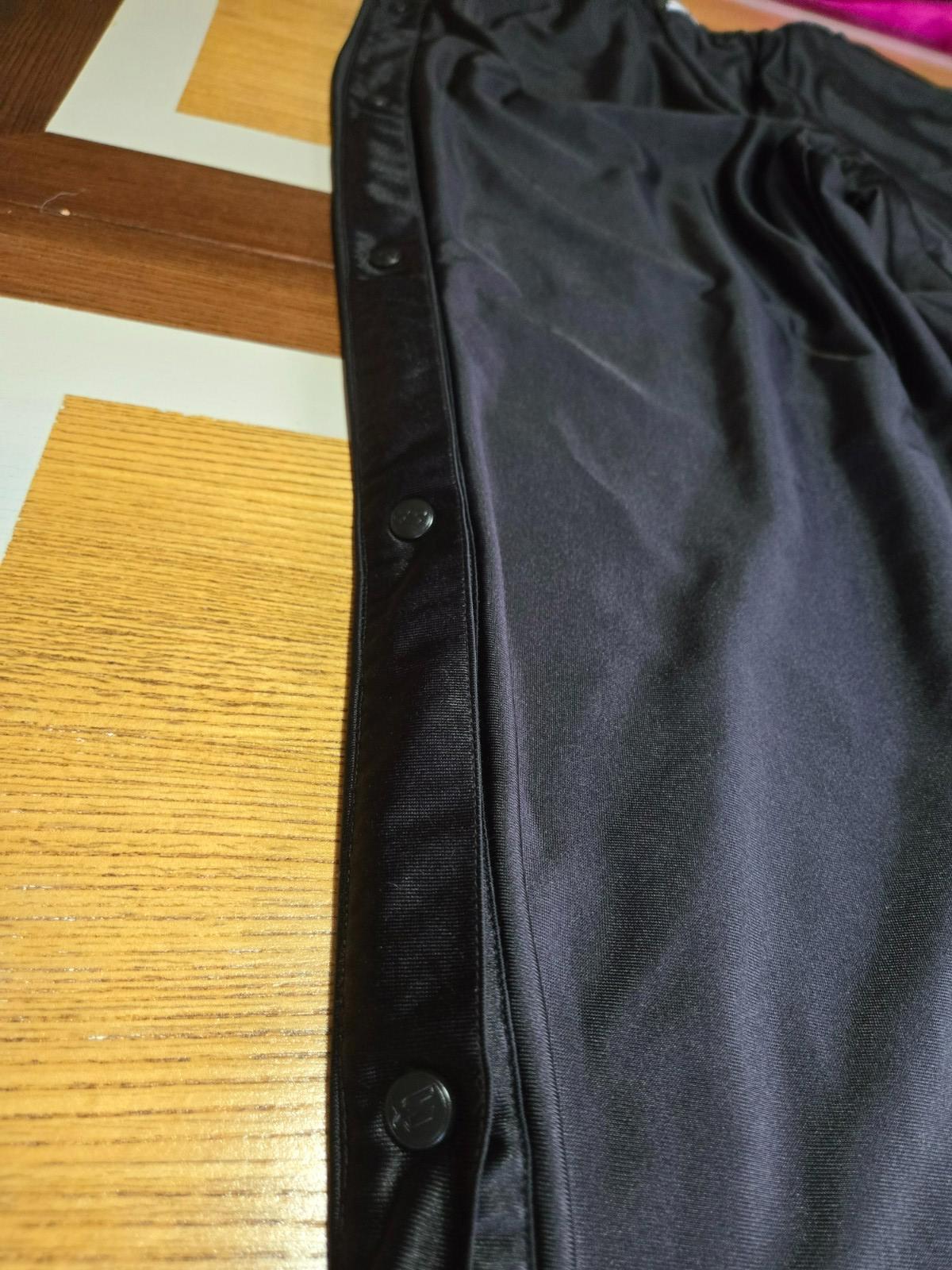 Starter Black Tearaway Snap Pants Medium Mesh Lined Retro Athletic