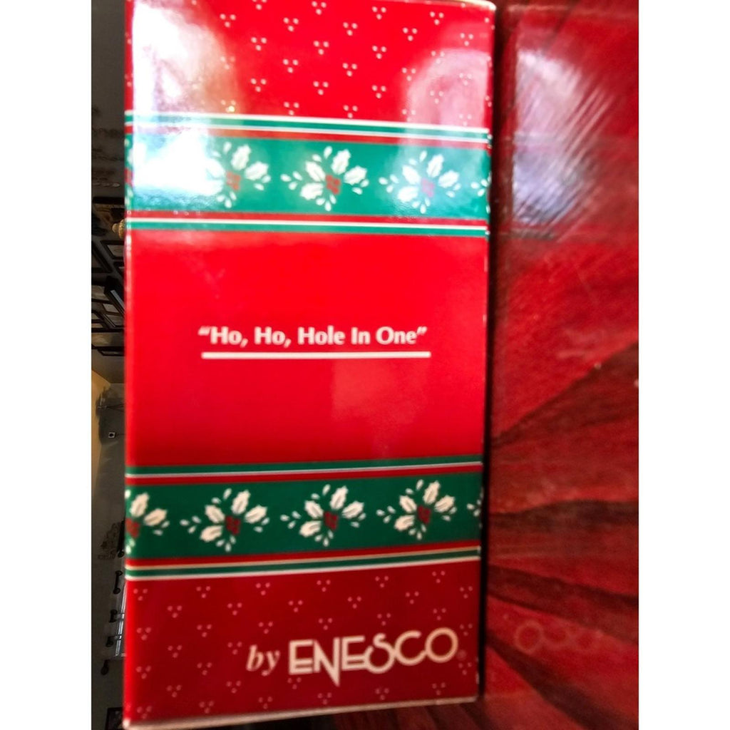 1995 Enesco Ho Ho Hole In One Golfing Santa Ornament Treasury Collection