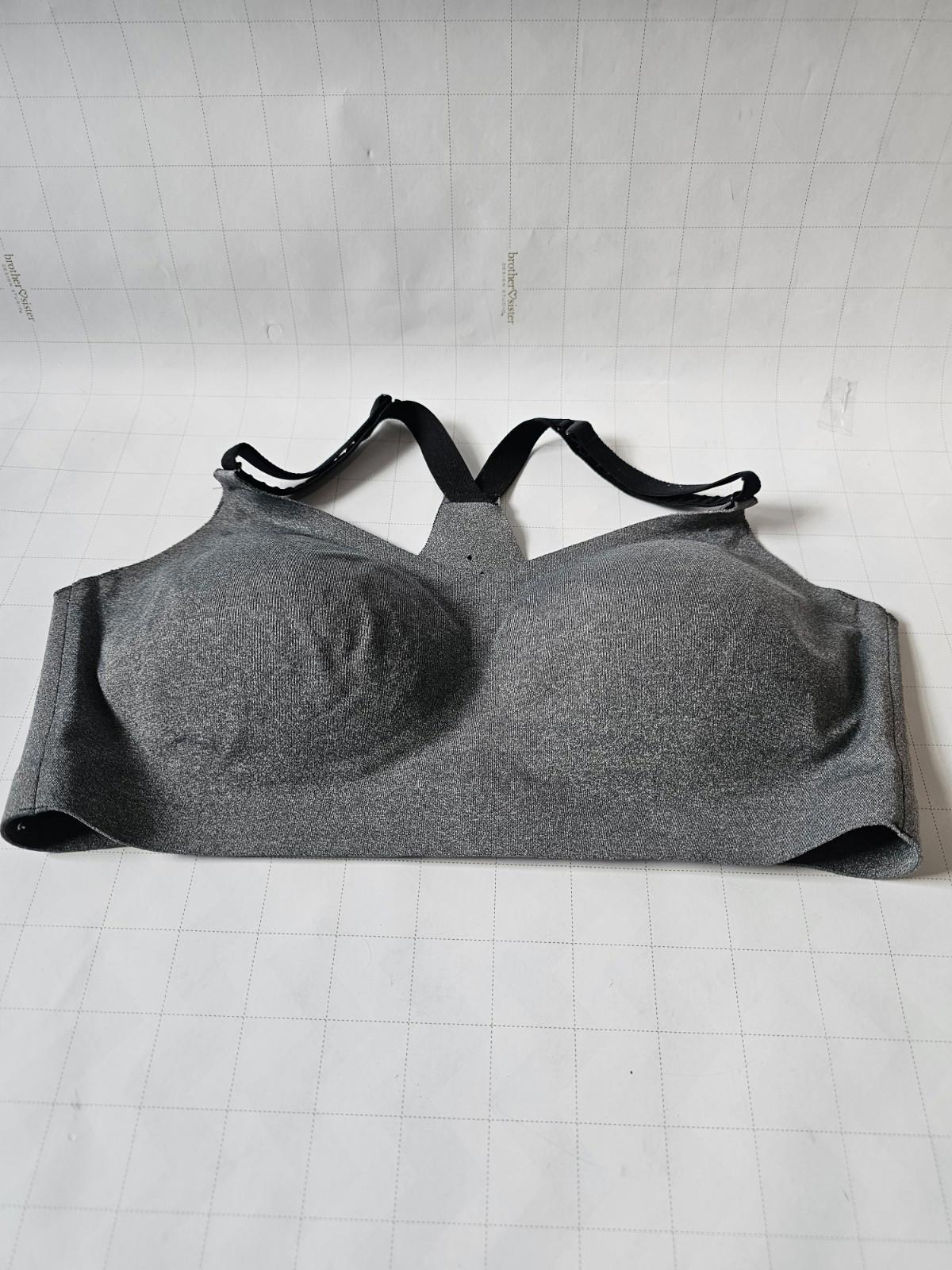 All In Motion Sports Bra S Gray Racerback Stretch Activewear