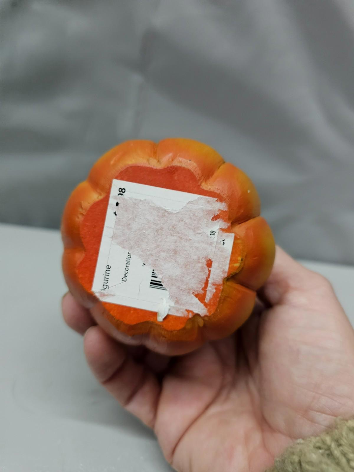 Fall Squirrel Pumpkin Figurine Gather Decor Woodland Autumn Accent