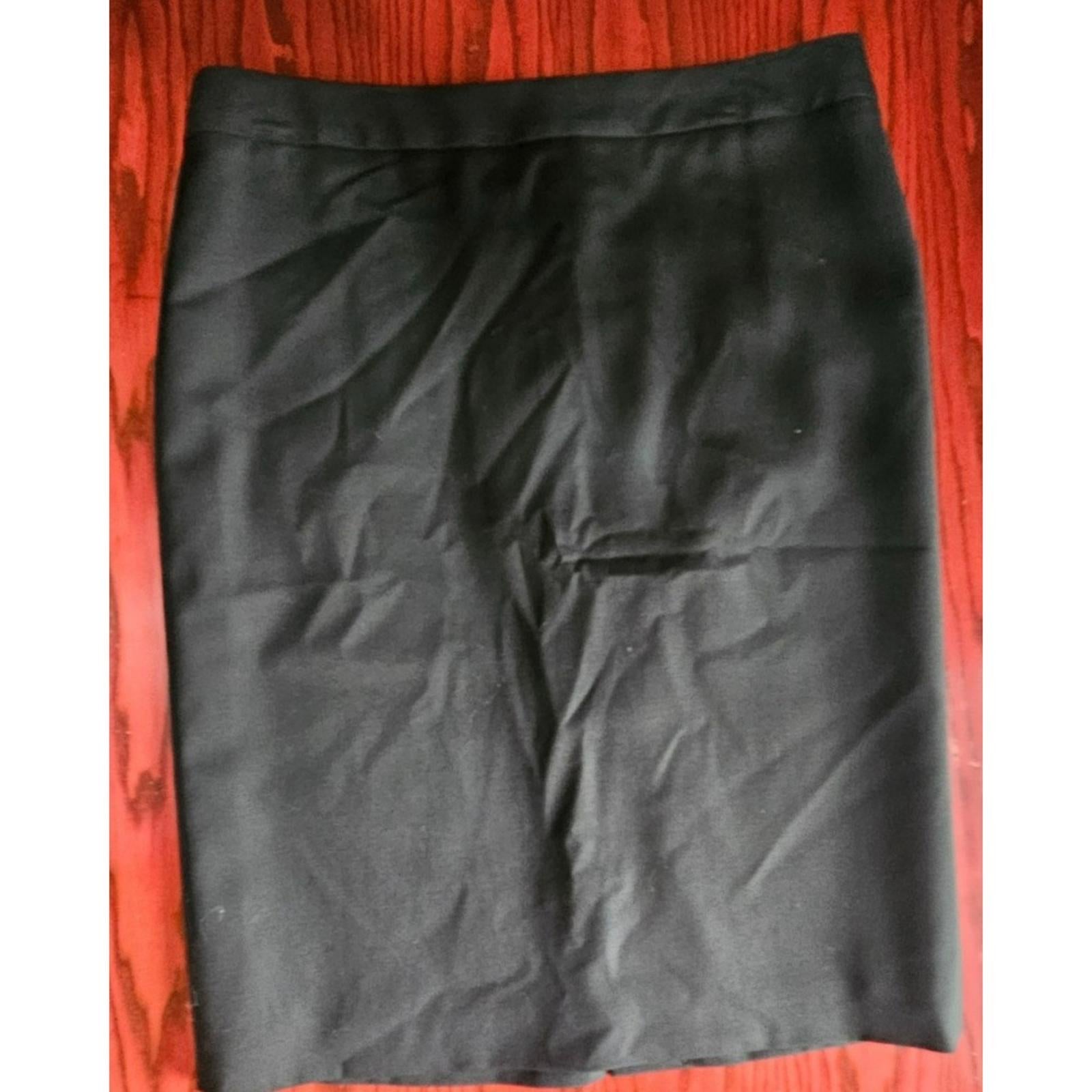 J Crew Black Wool Pencil Skirt Size 10 Fully Lined Classic Workwear