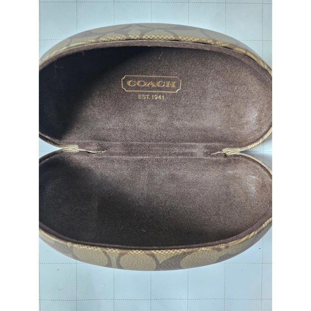 Coach Glasses Hard Case Stylish Brown Logo Excellent Condition