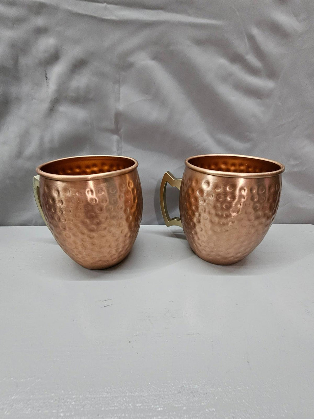 Set of 2 Arora Moscow Mule Mugs 16 oz Hammered Copper Finish with Brass Handles