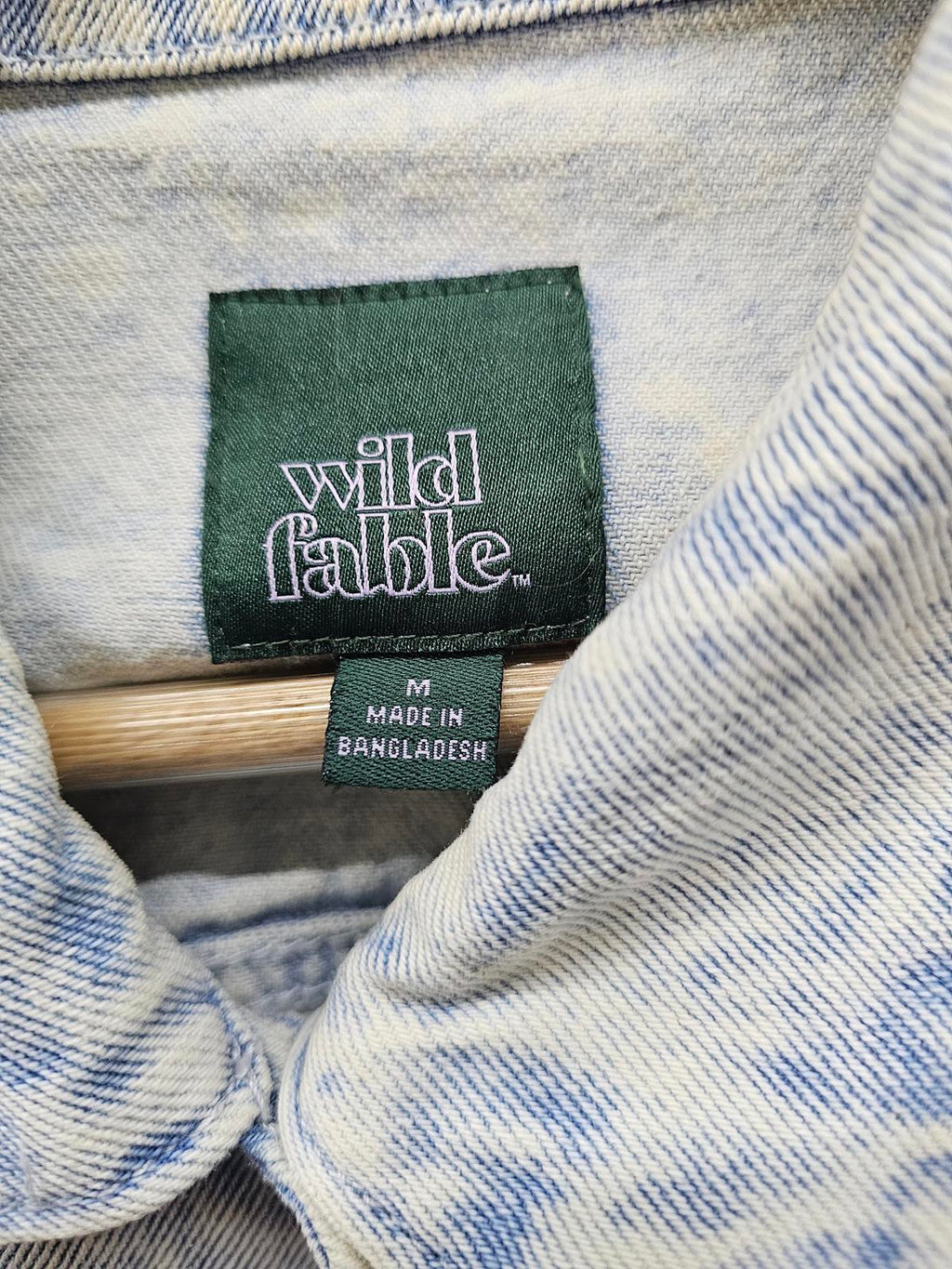 Wild Fable Acid Wash Denim Jacket Oversized Fit Light Wash Women's Medium