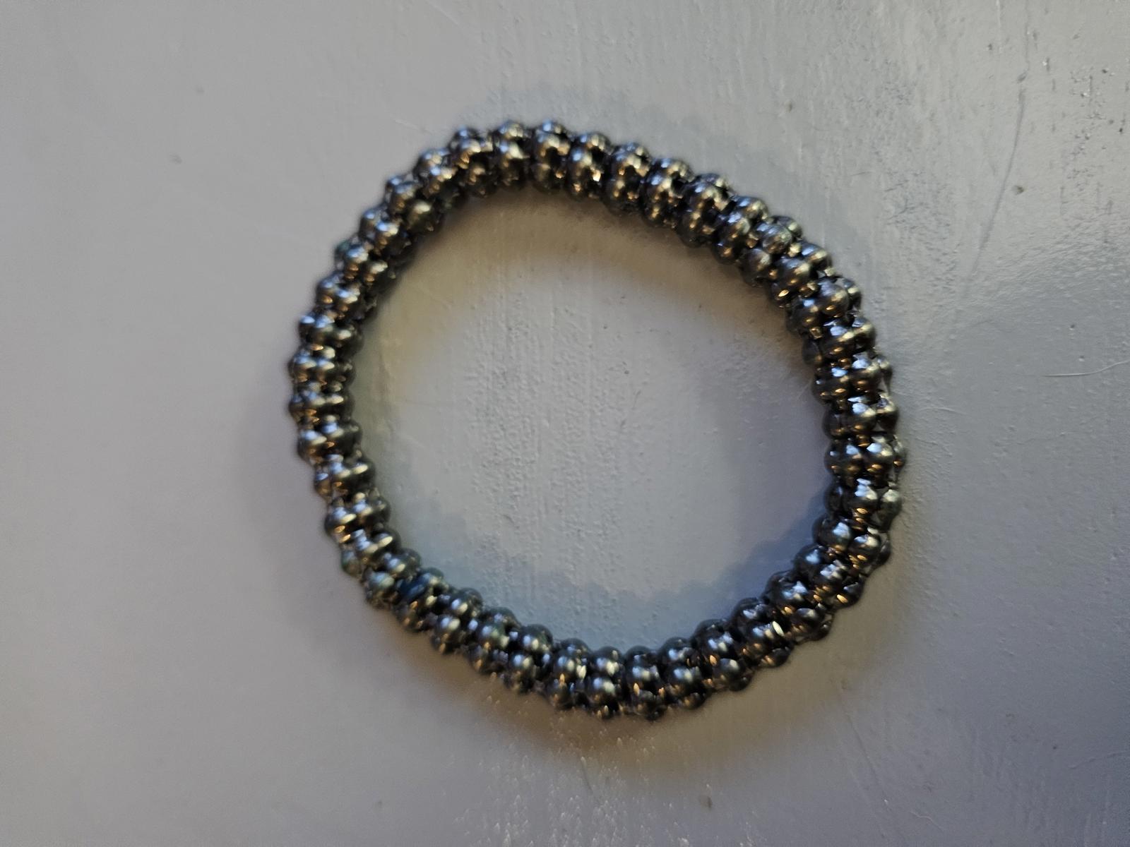 Gunmetal Coil Bracelet Solid Metal Industrial Bangle