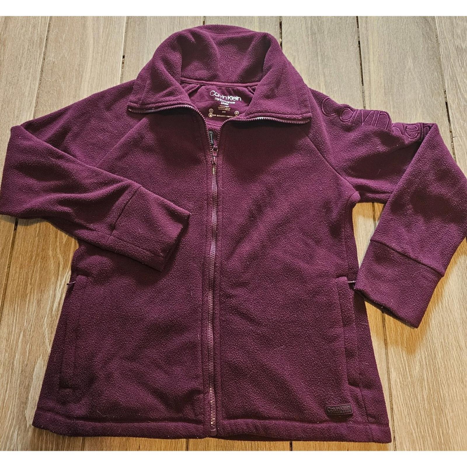 Calvin Klein Performance Purple Full Zip Fleece Jacket Women's Small