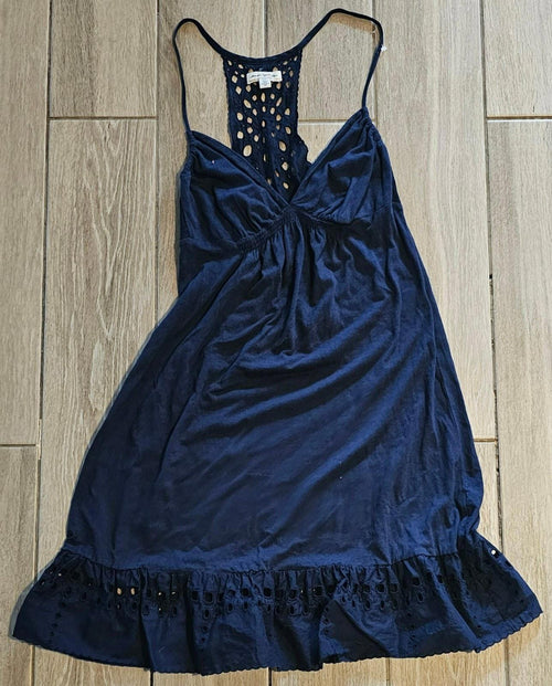 American Eagle Navy Crochet Racerback Sundress Womens M