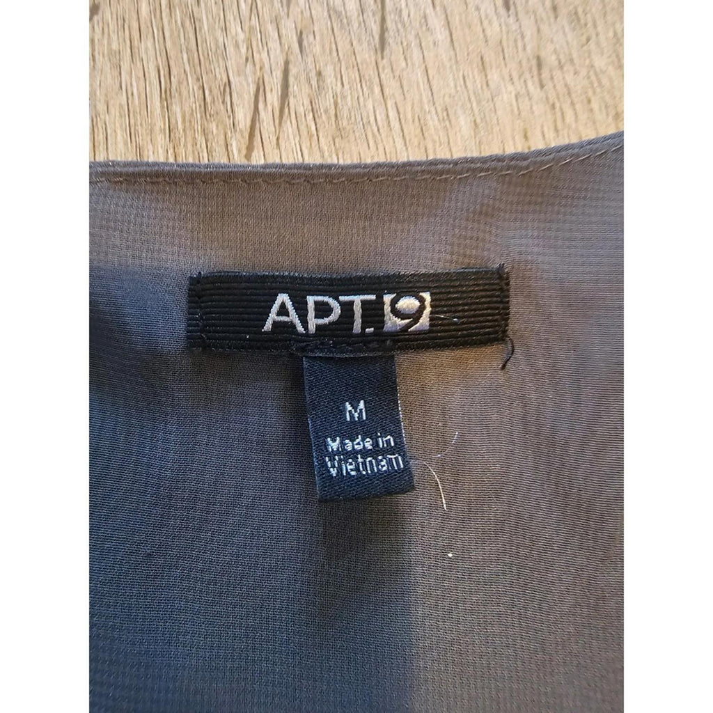 Apt 9 Women's Gray Shimmer Sleeveless Pocket Blouse Tank