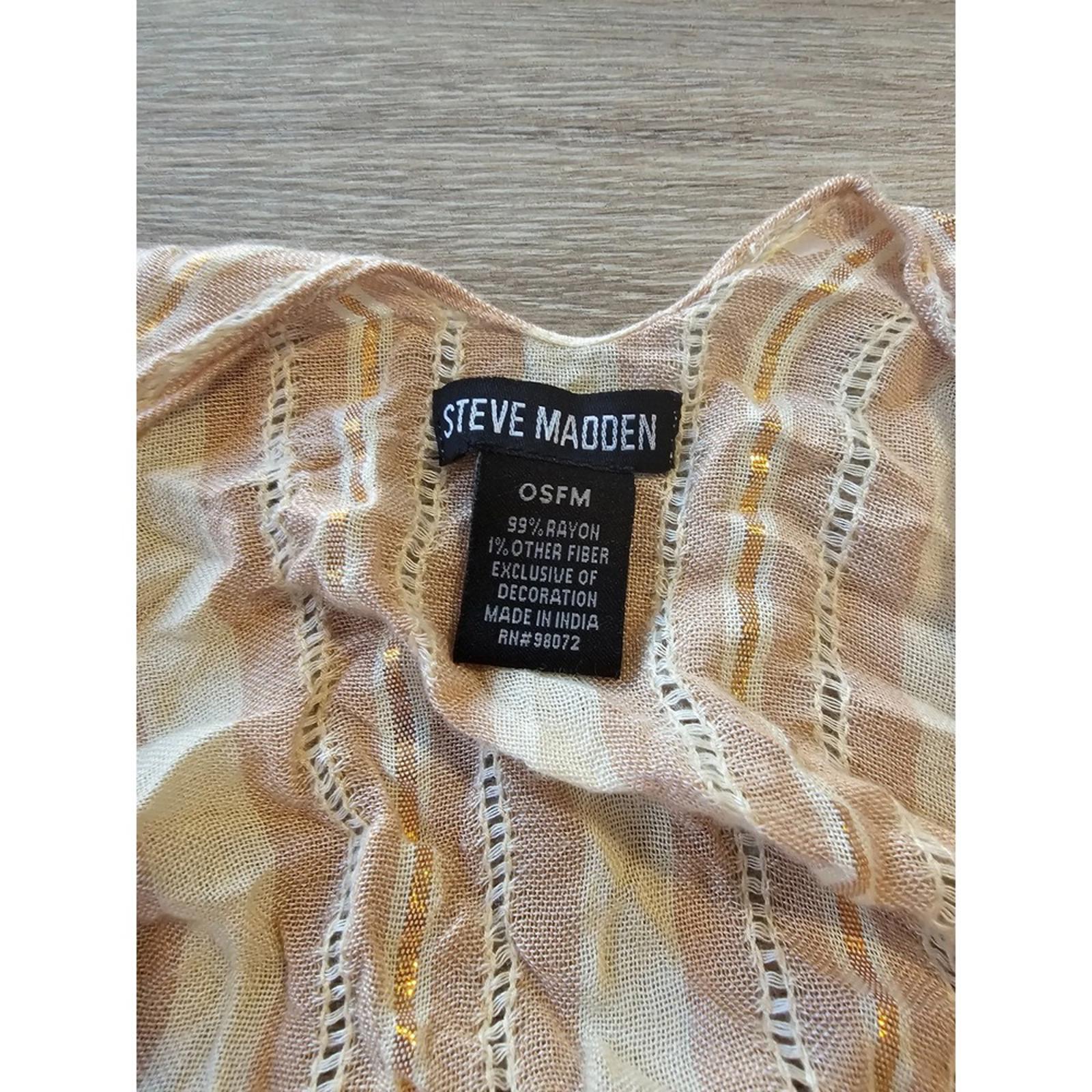 Steve Madden Gold Striped Sheer Shrug Sweater - One Size Fits All (Seriously!)