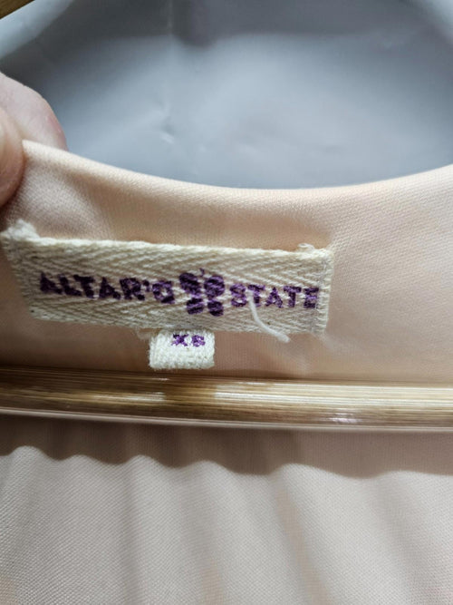 Altar’d State Cream Lace Trim Tank Top Small Flowy Boho Layering Shirt