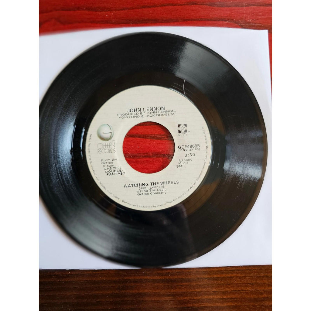 John Lennon Watching The Wheels / Yes, I'm Your Angel 45 RPM Vinyl Record
