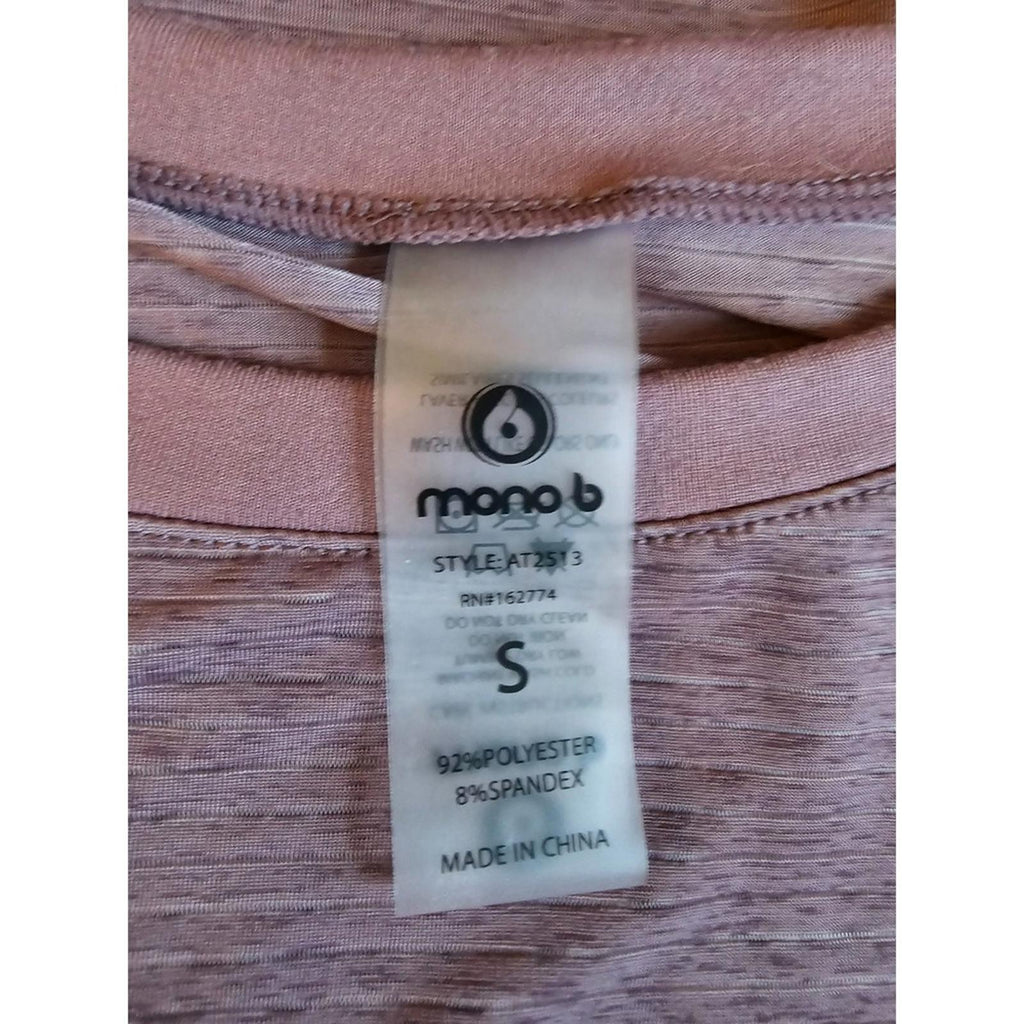 Mono B Women's Lavender Purple Active Top Size M
