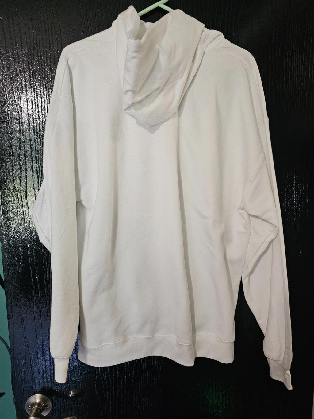 Gildan Softstyle White Hoodie L Midweight Pullover New