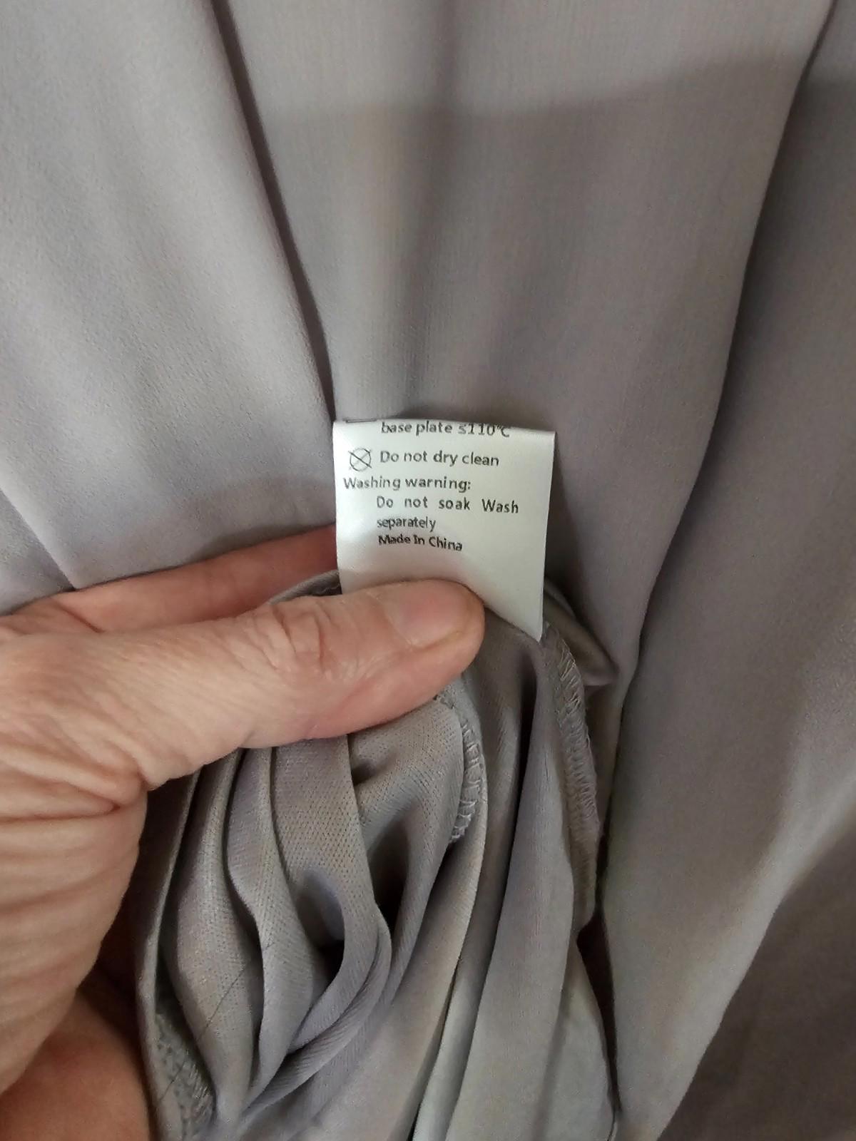 Ever Pretty Gray Chiffon Bridesmaid Dress 2XL US16 VNeck Ruffle Hem