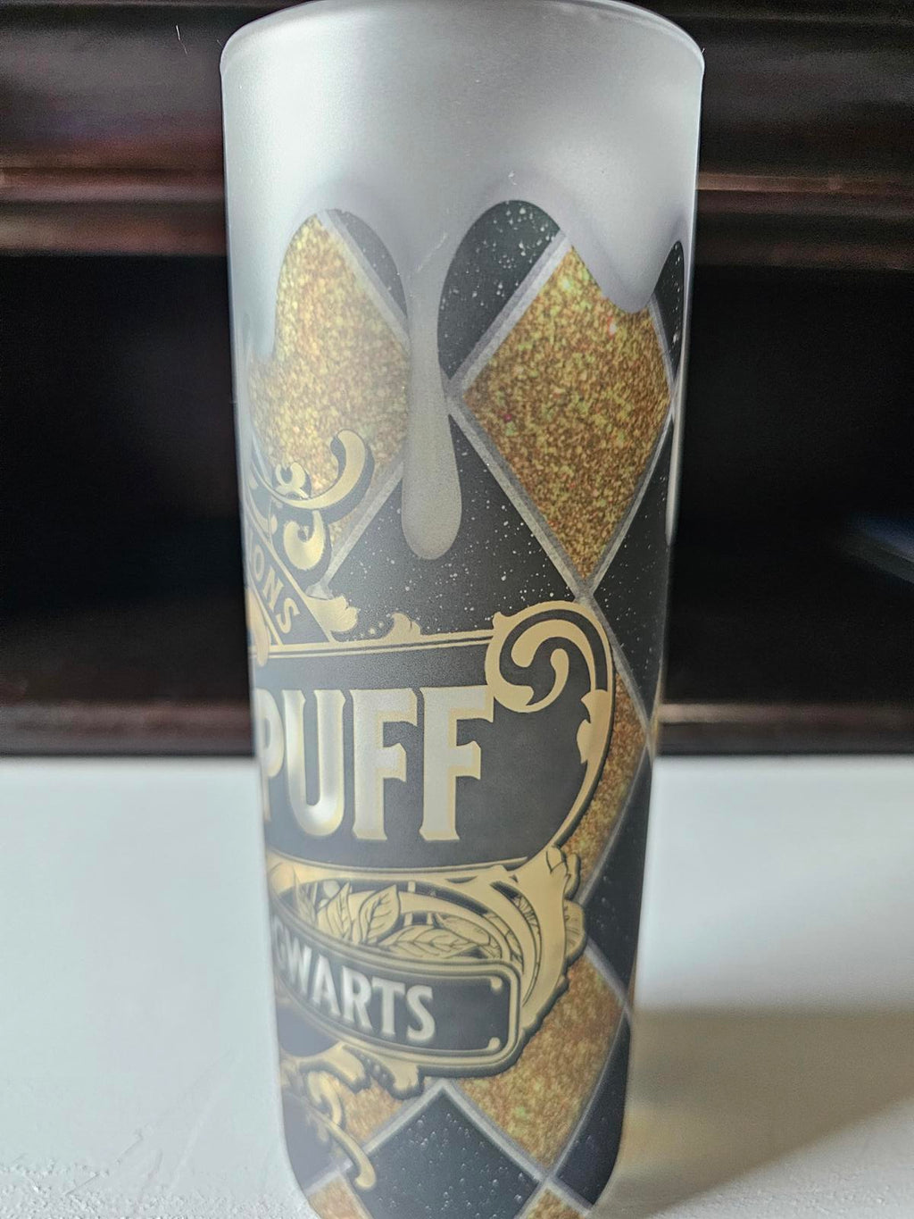 17oz Custom Hufflepuff Frosted Glass Tumbler – Hogwarts Elixirs & Potions