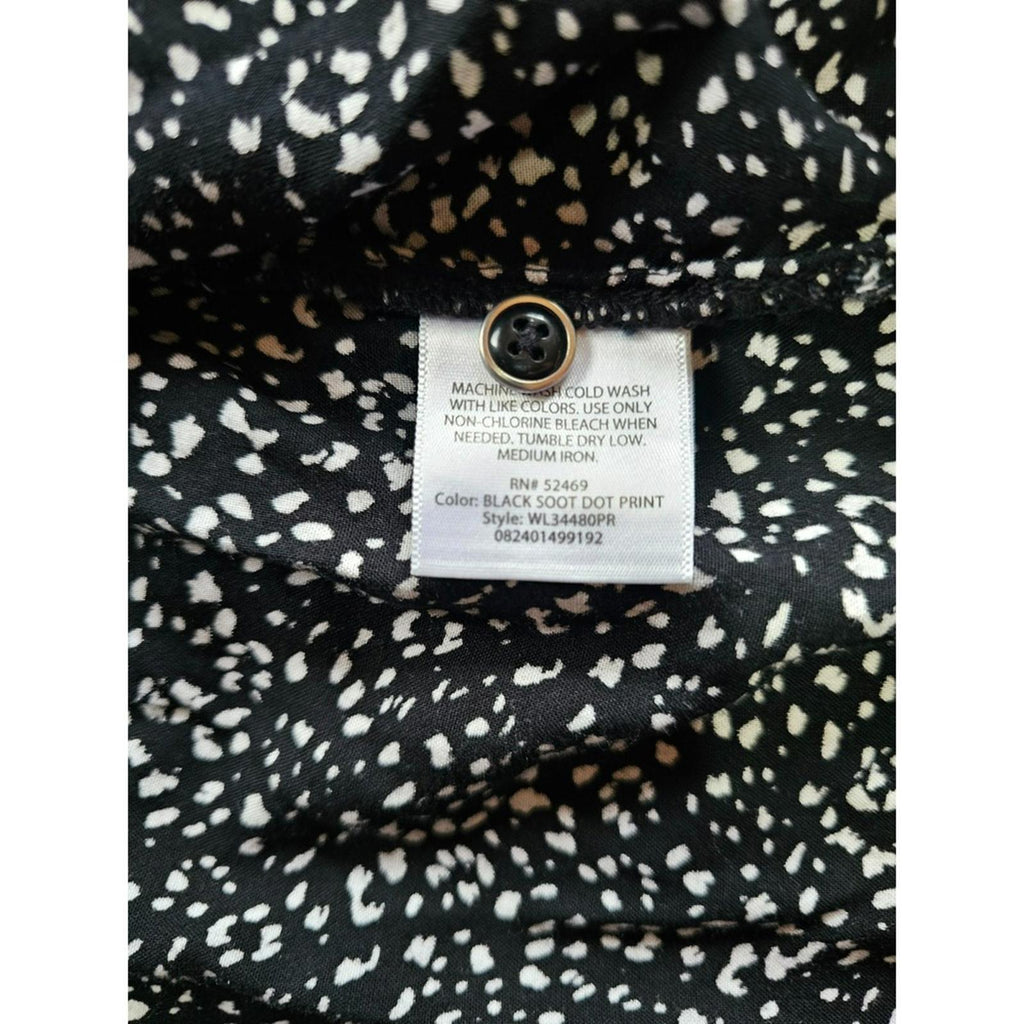 White Stag Black White Button Up Blouse Womens Small