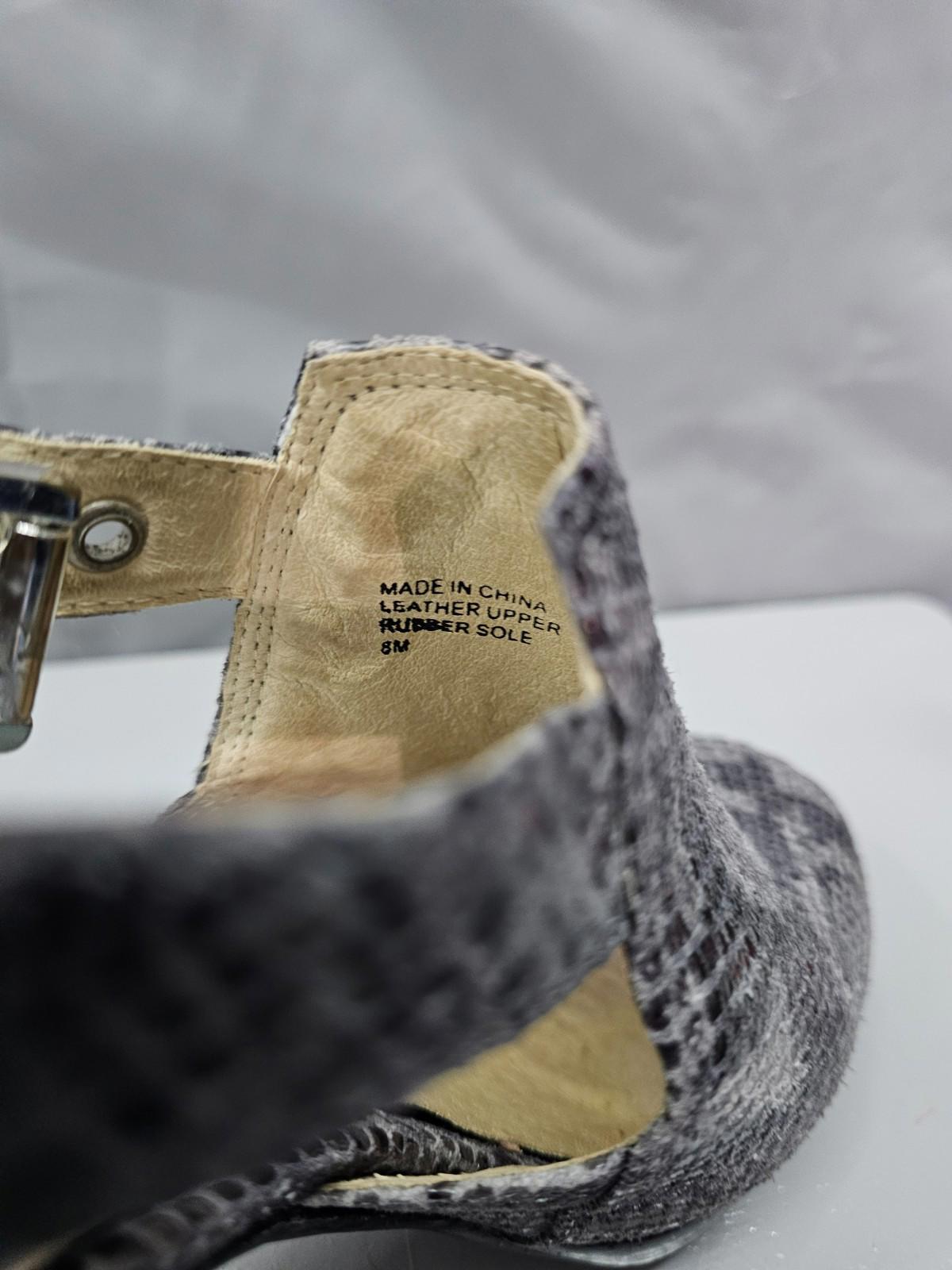 Michael Kors Snakeskin Peep Toe Heels Size 8M Fierce Party Pumps