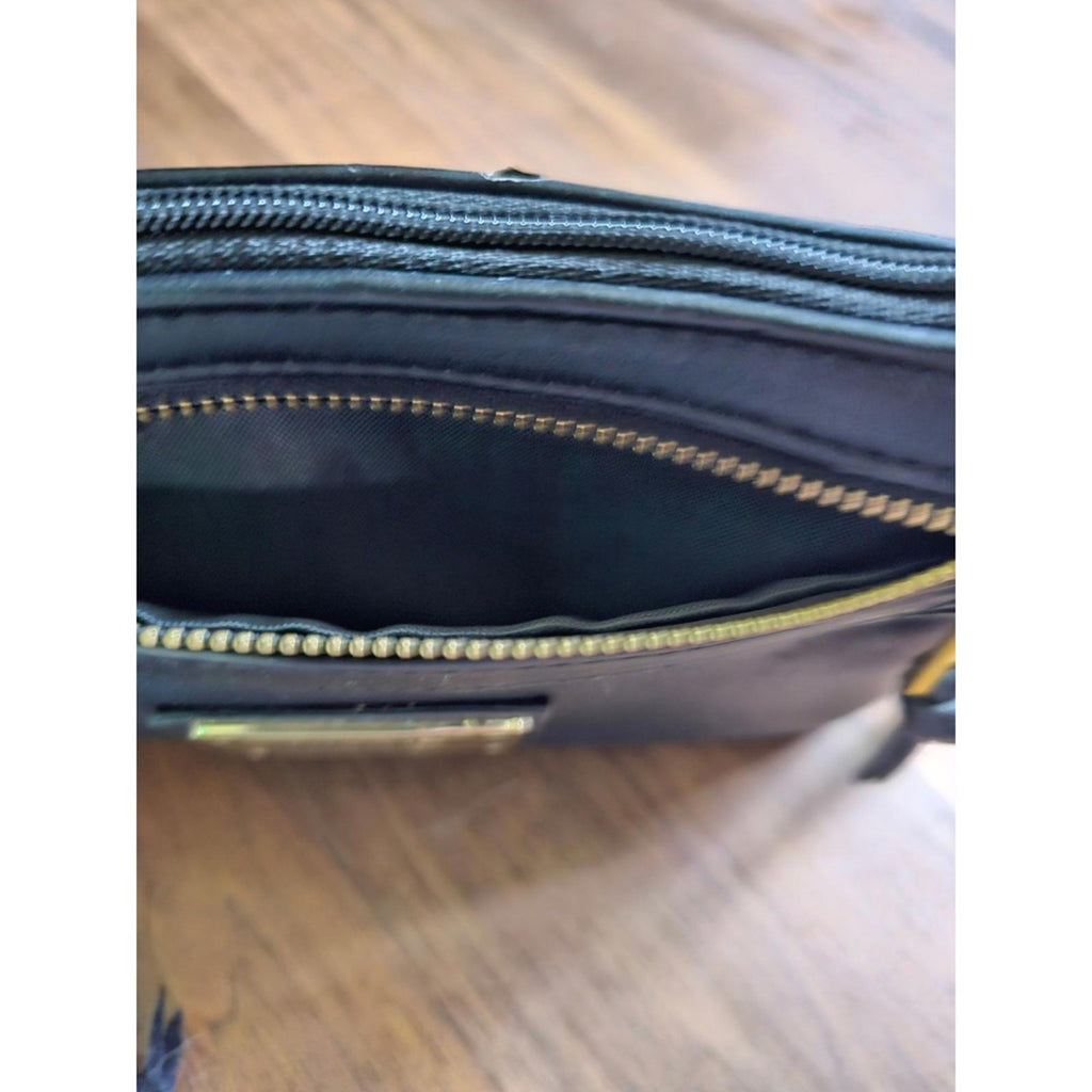 Chic Black Nicole by Nicole Miller Shoulder Bag with Gold Chain Strap