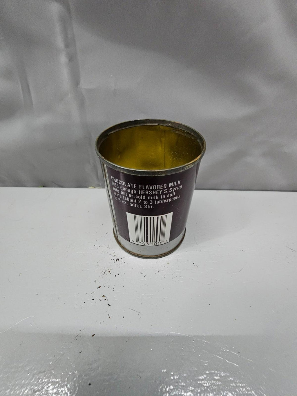 Vintage Hershey's Syrup Tin 5.5 Ounces Hershey Chocolate Container; Opened Empty