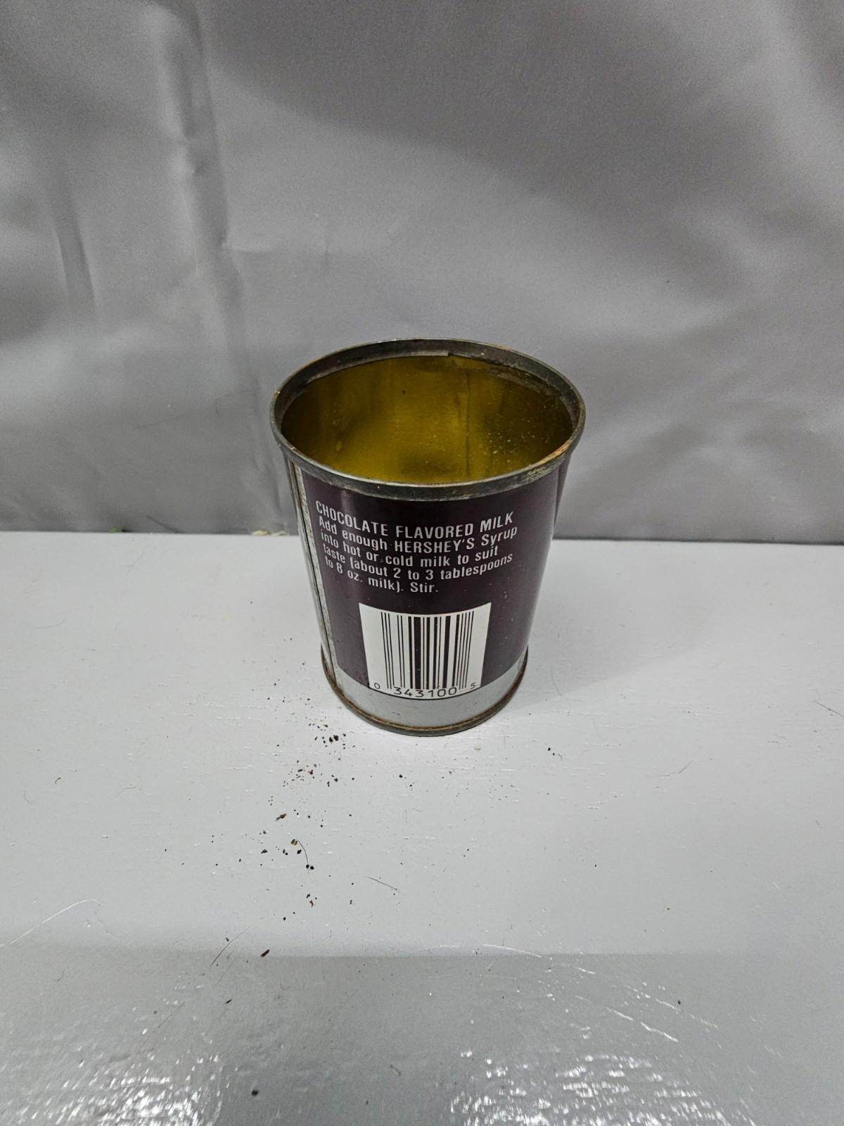 Vintage Hershey's Syrup Tin 5.5 Ounces Hershey Chocolate Container; Opened Empty