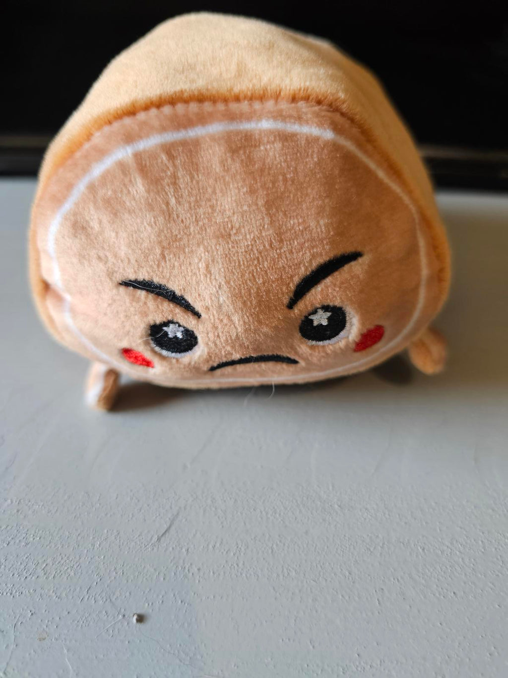 Reversible Toast Plush – Angry/Happy Bread Loaf Plushie – 6” Soft Toy